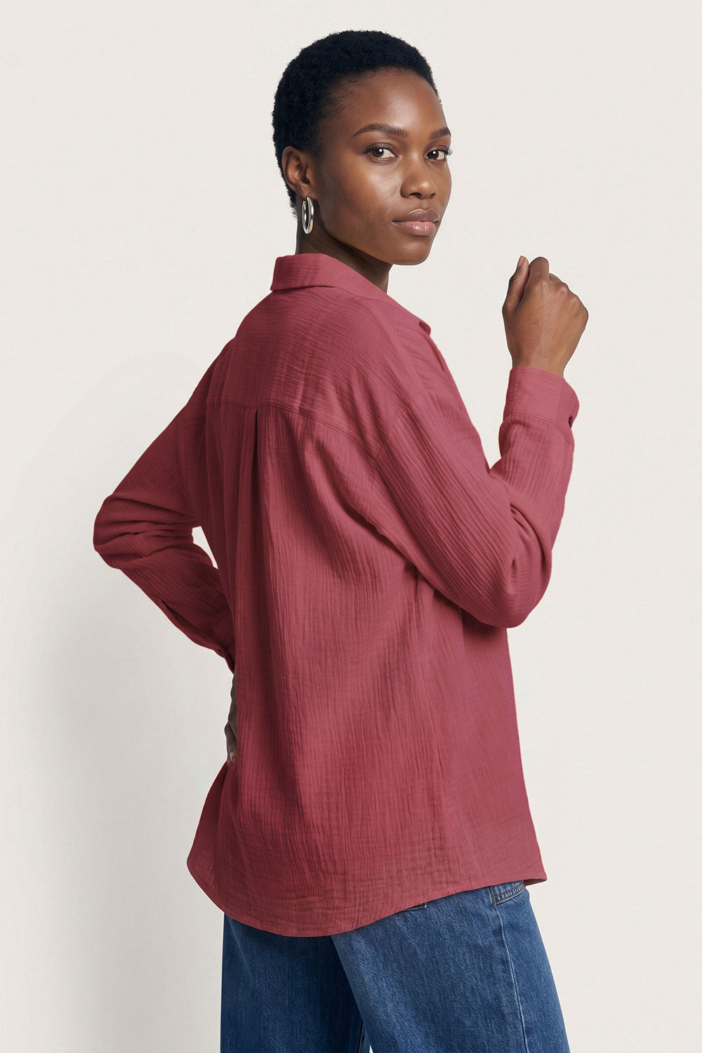 Image Silonaa – Weite Bluse Slub-Musselin_2