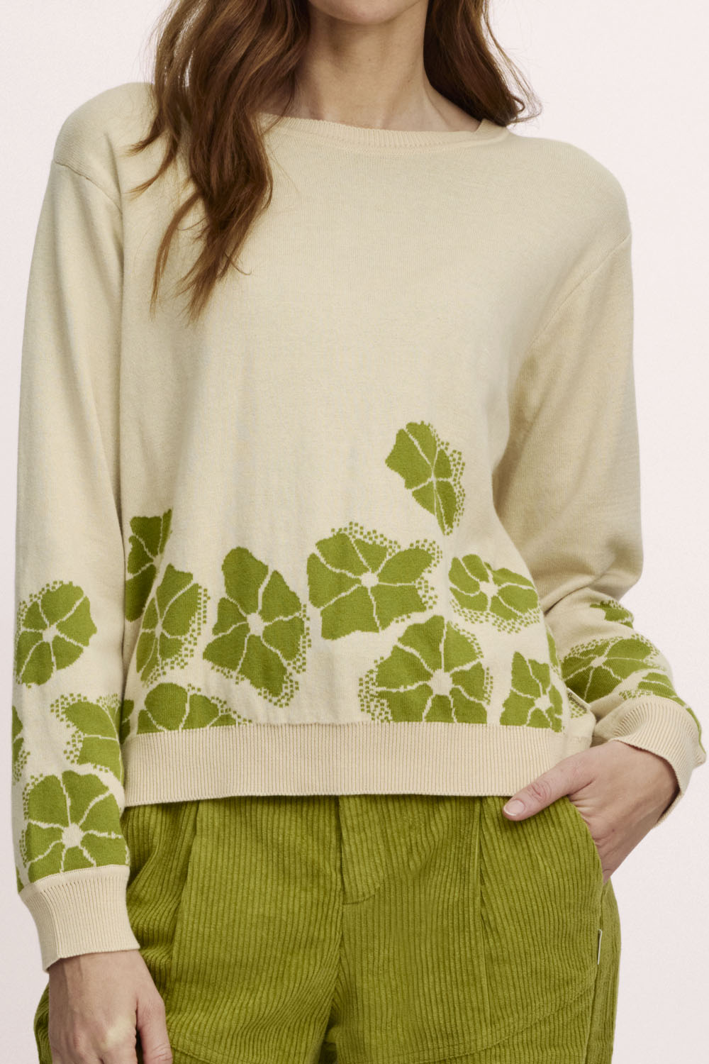 Lockerer Jaquard-Pullover