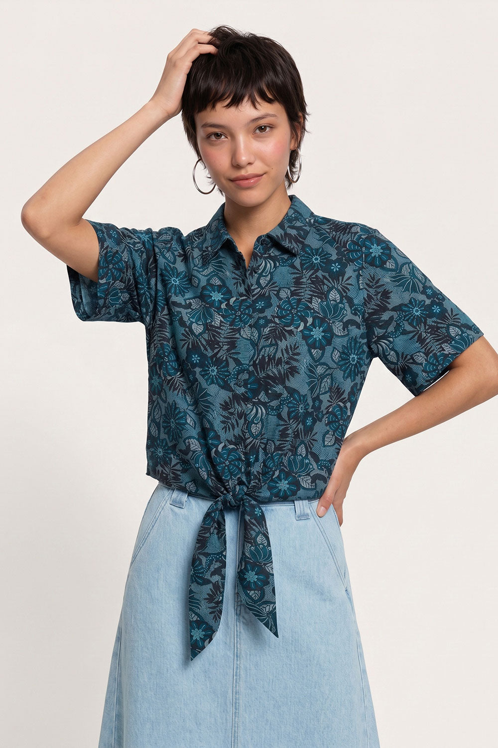 Image Malii – Shirt Knoten-Detail EcoVero_1