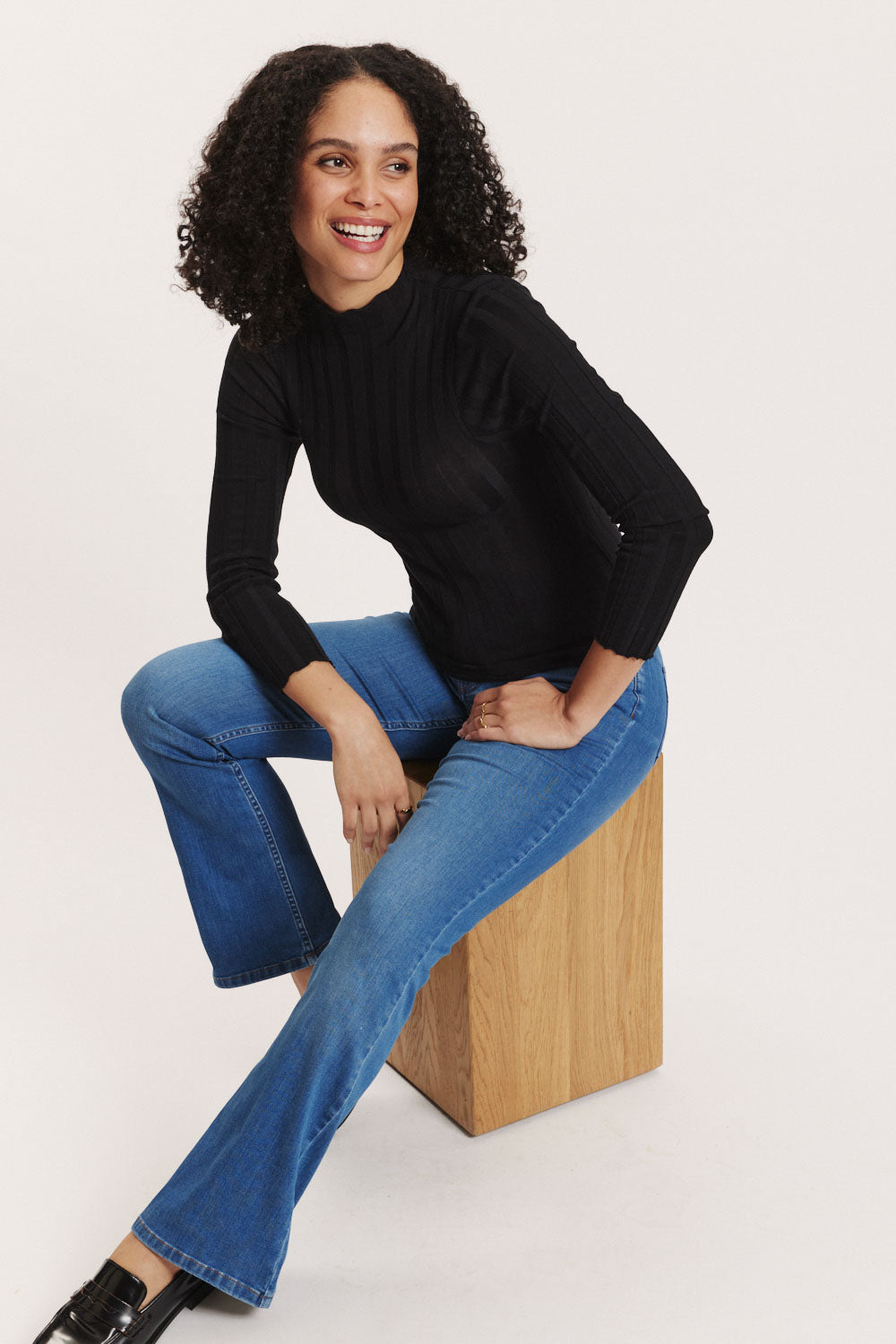 Oberteil aus Carool aus EcoVero-Rippstrick