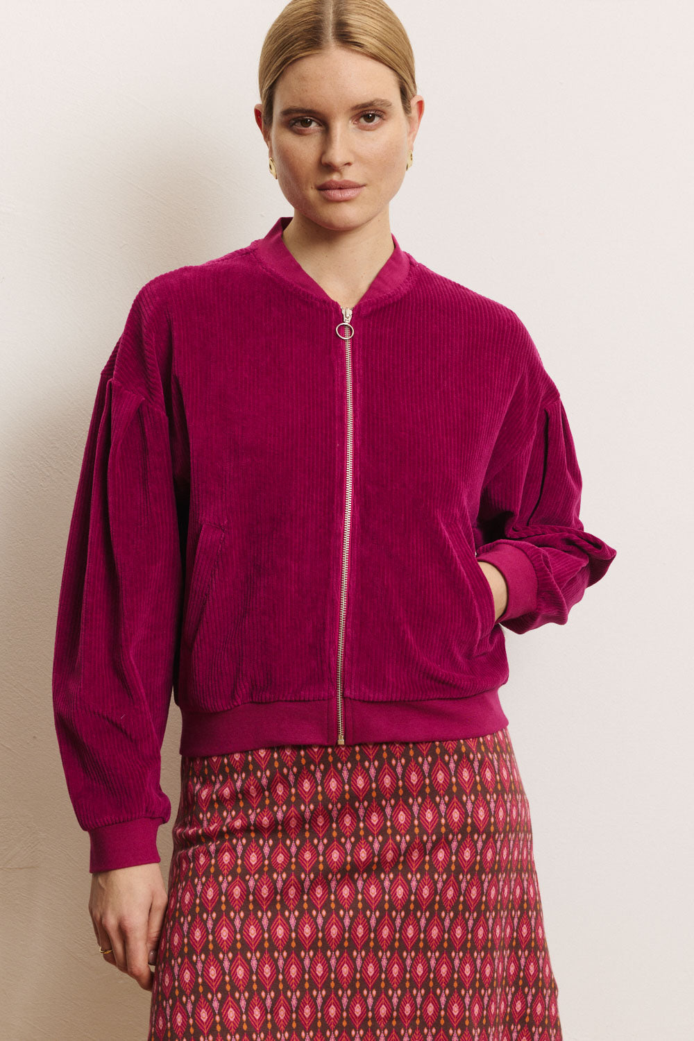 Aminaa Velour Cord Jacket – Organic Cotton