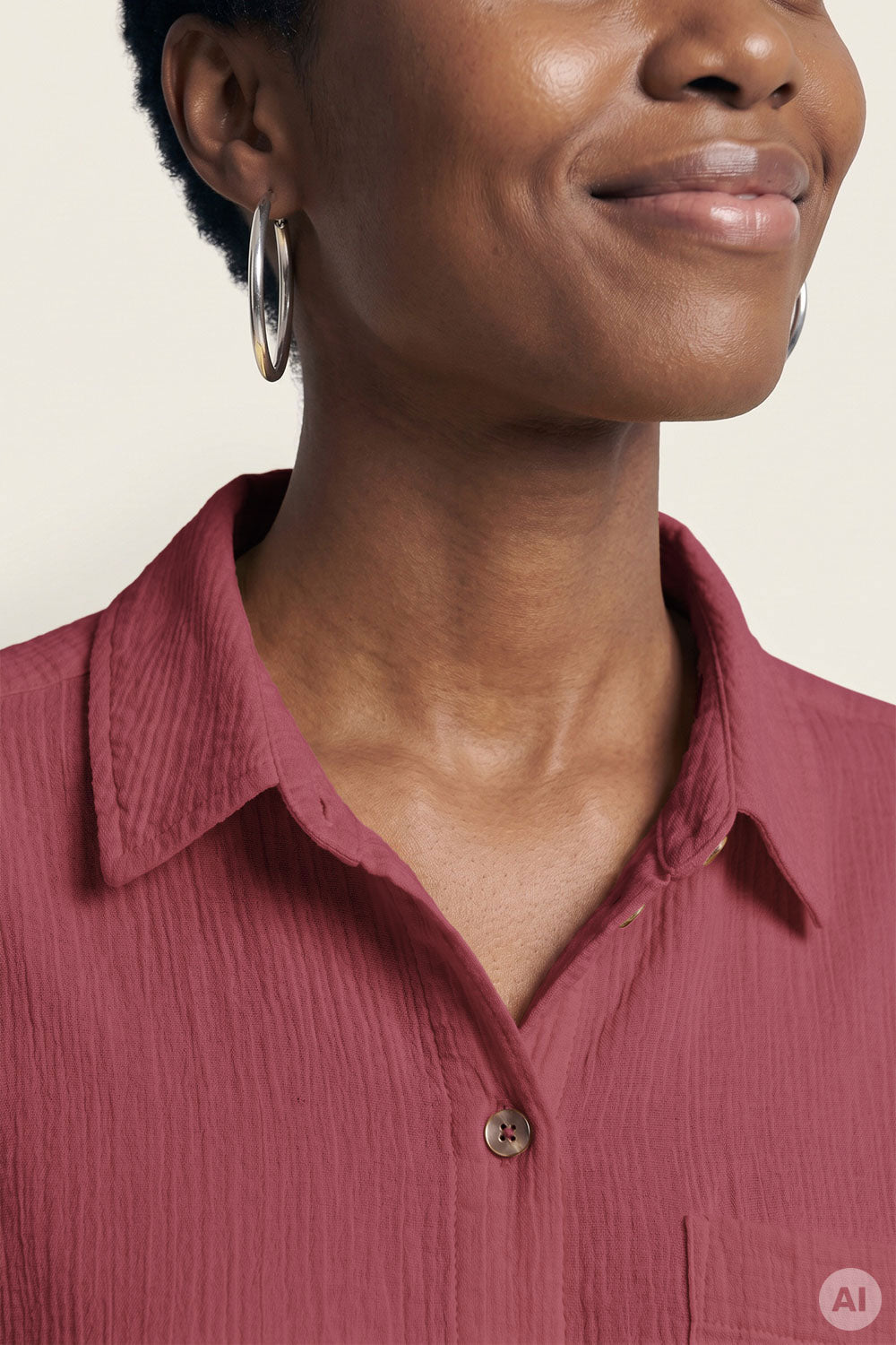Image Silonaa – Weite Bluse Slub-Musselin_3