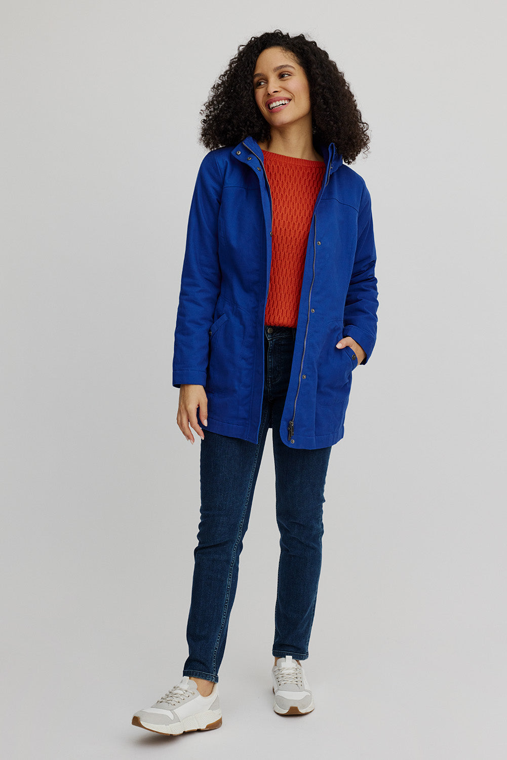 Taillierte Jacke aus Biobaumwolle