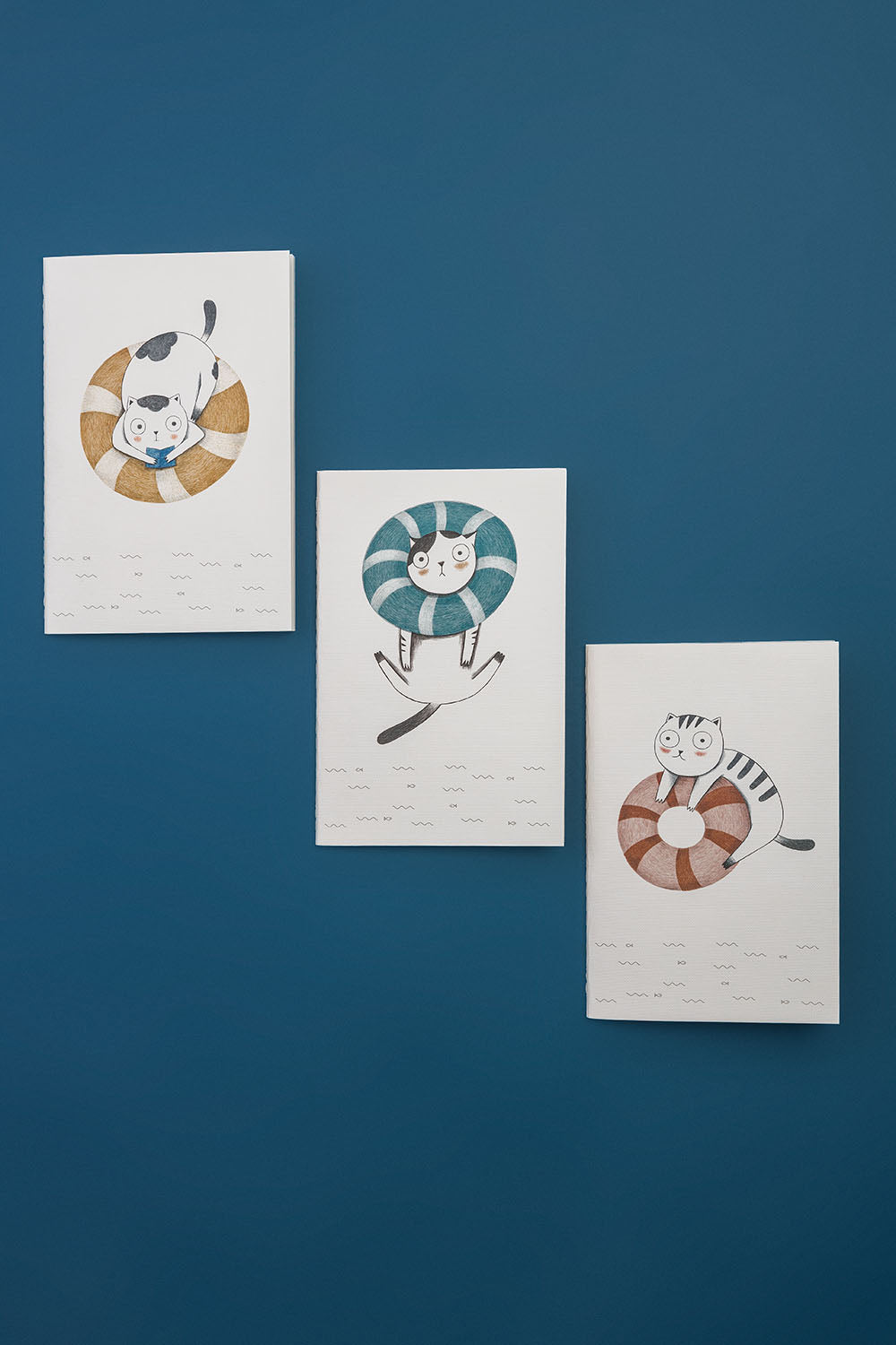 Notizbücher SPLASHY CATS 3er-Set