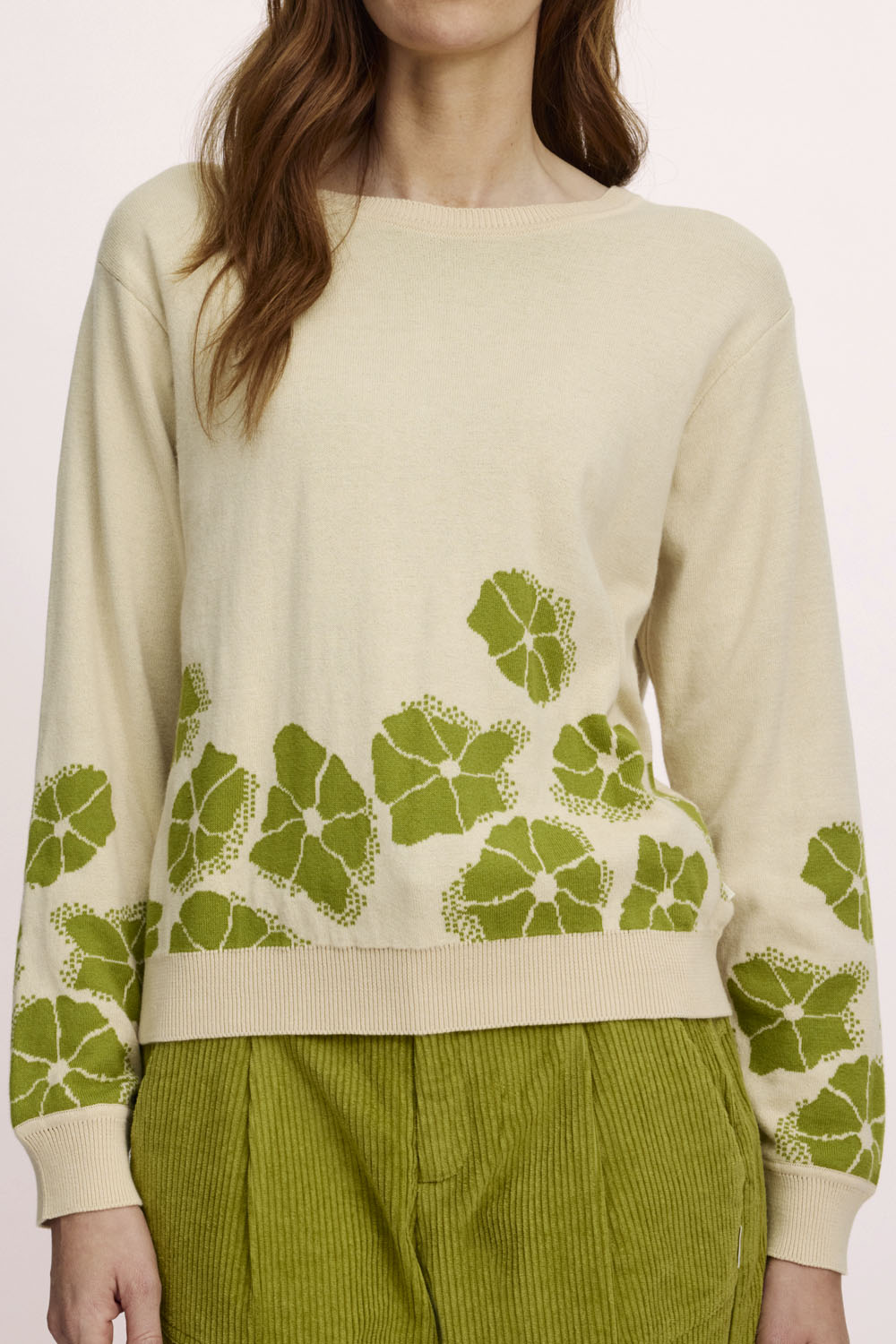 Lockerer Jaquard-Pullover