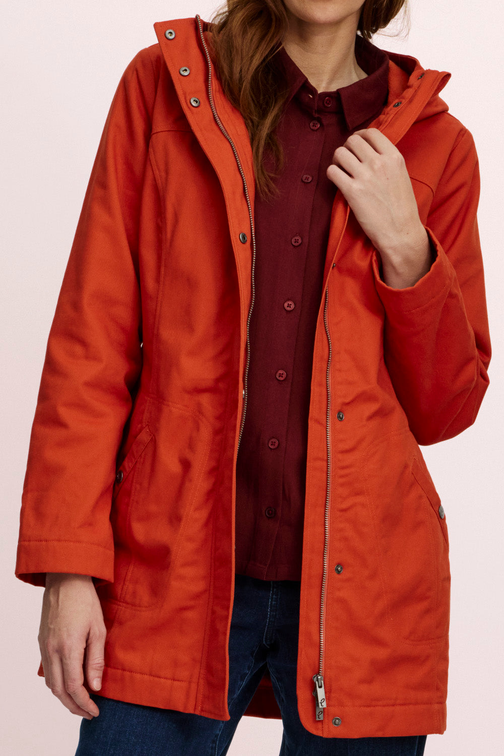 Taillierte Jacke aus Biobaumwolle