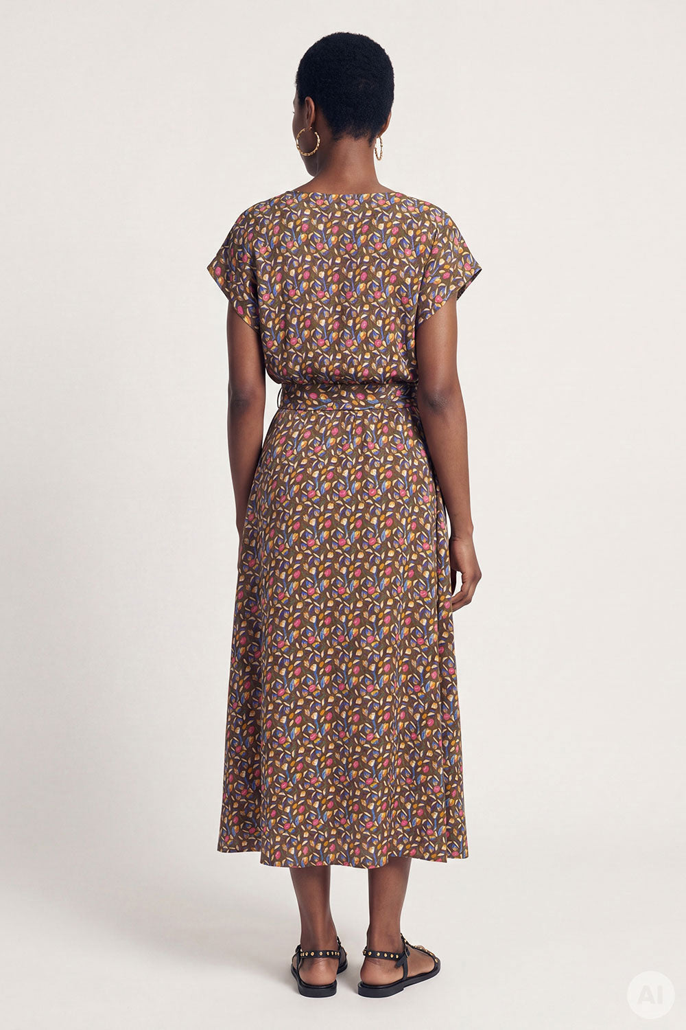 Image Oleaa – Maxikleid Crinkle-Viskose_2