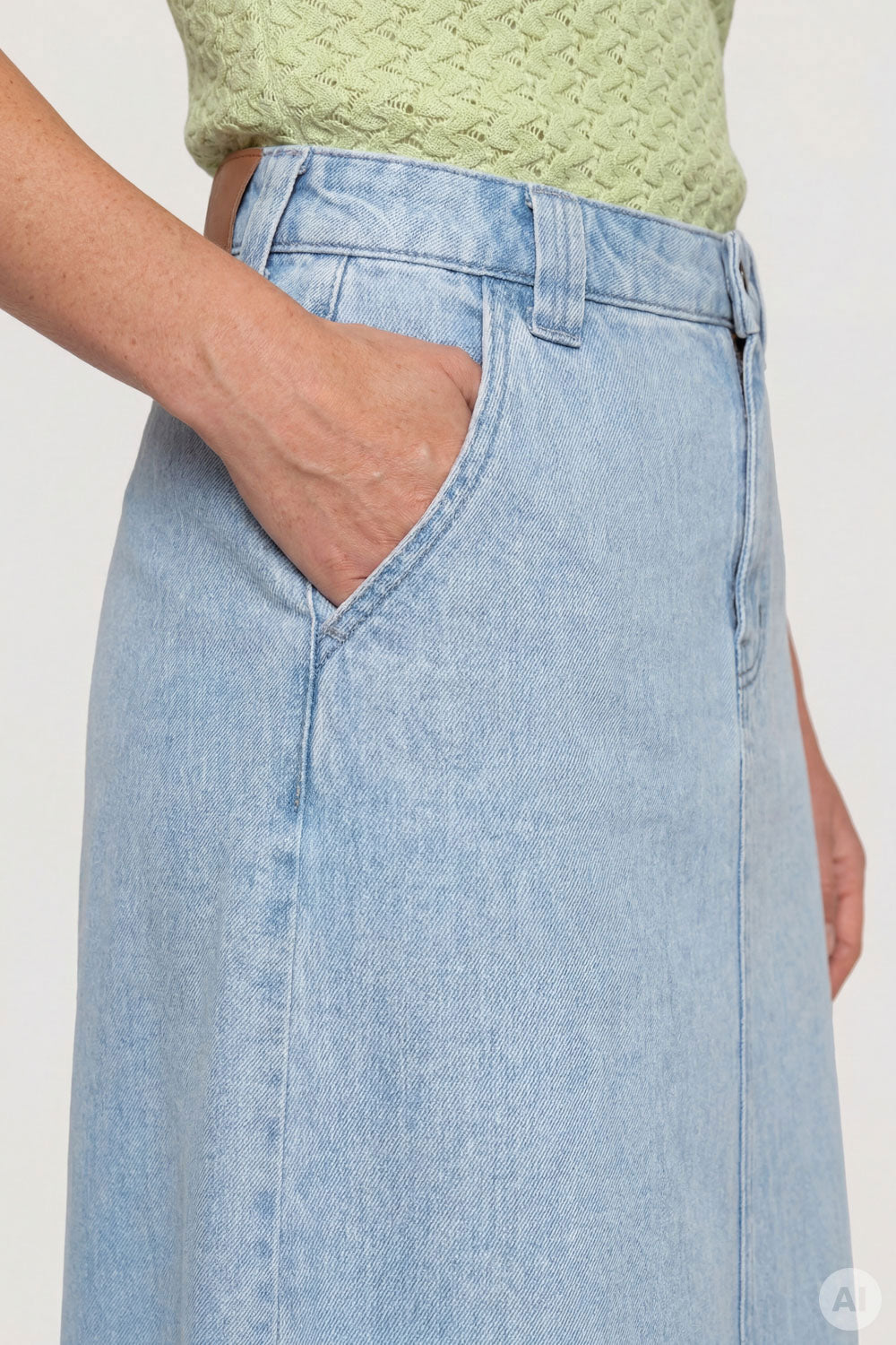 Image Lovaa – Midirock aus Tencel-Denim_3