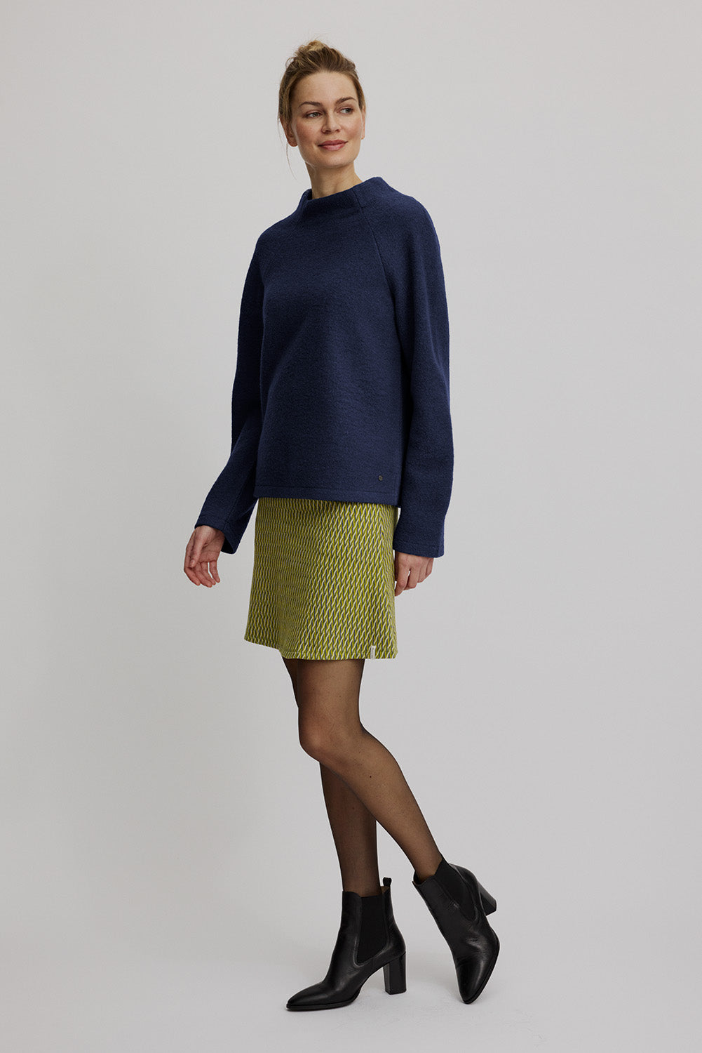 Kurzer Pullover aus reinem Wollfleece