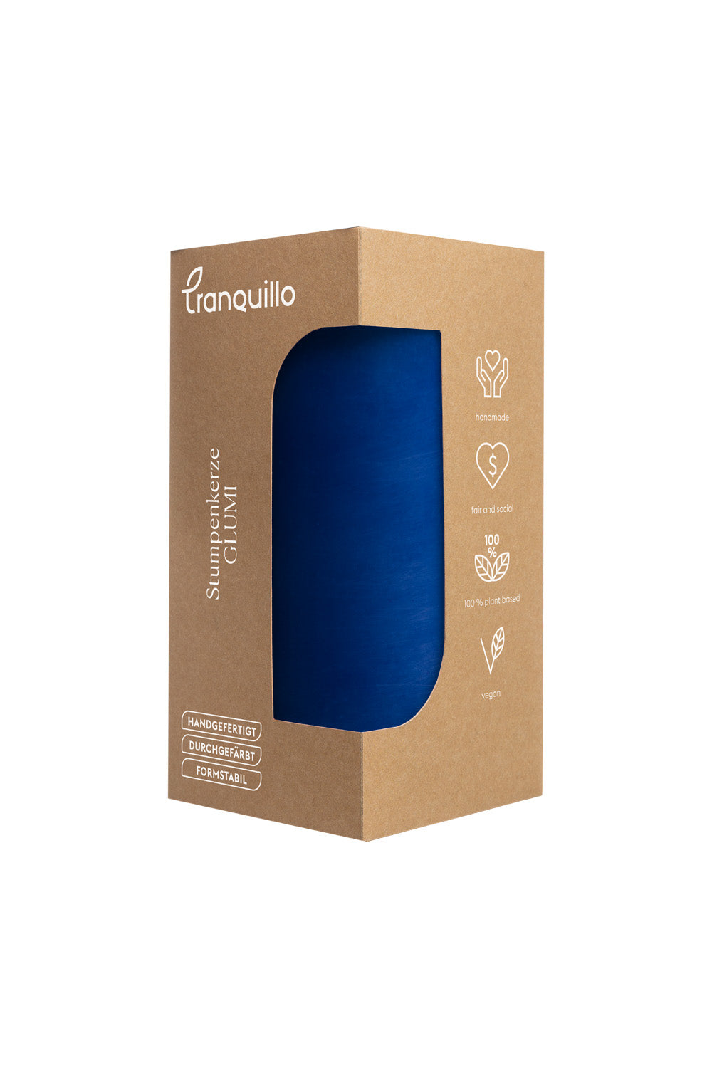 Stumpenkerze GLUMI blue