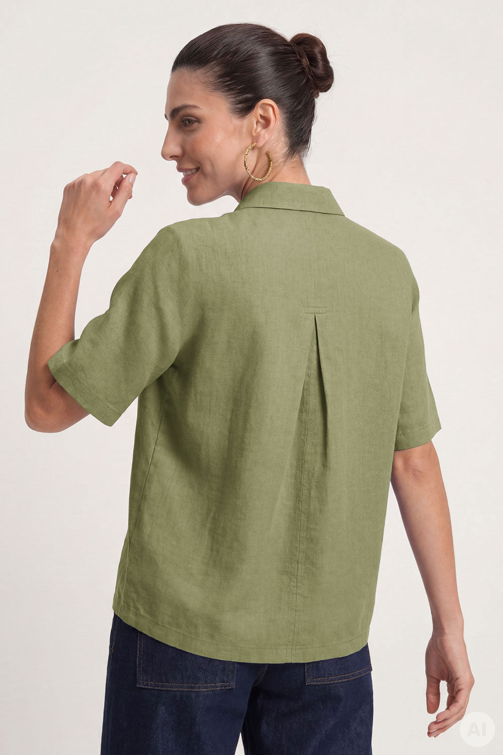 Image Manalaa – Leinenbluse mit 1/2-Arm_2