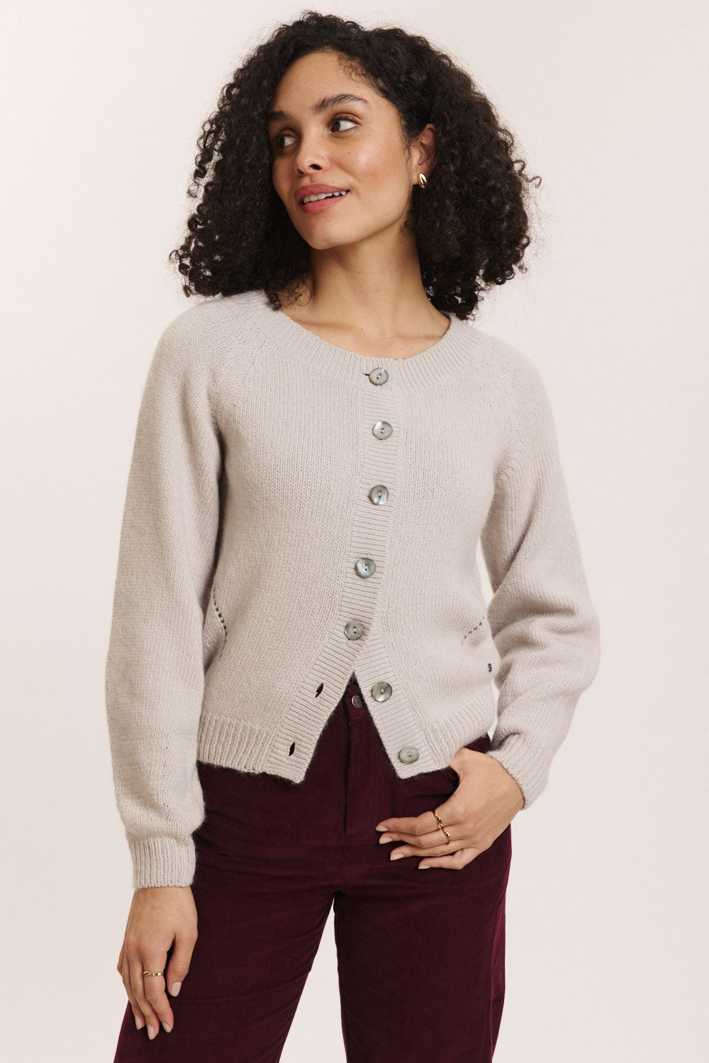 Strick-Jacke Astriid aus Biobaumwolle