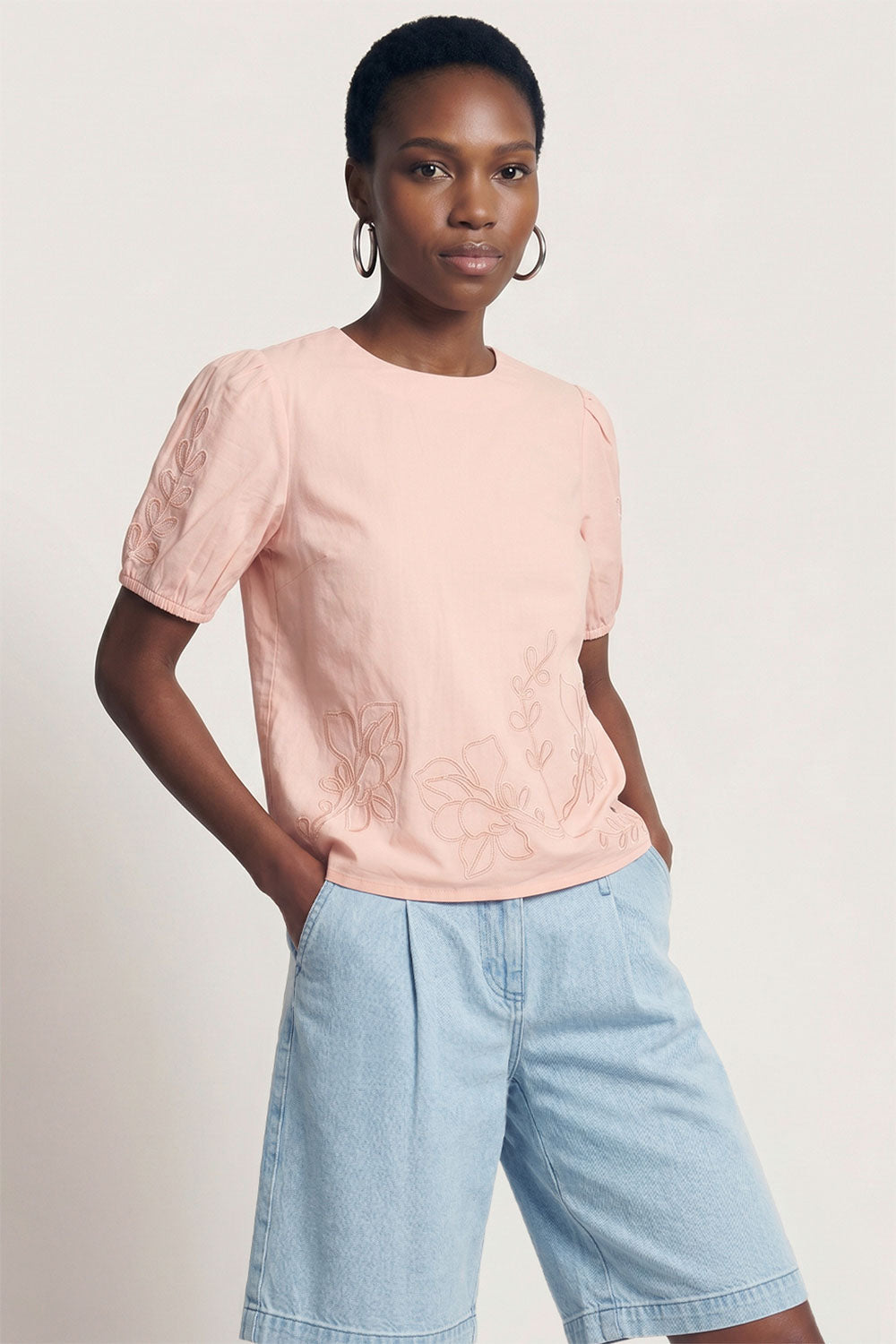 Image Elariaa – Bluse Popeline Stickerei_1