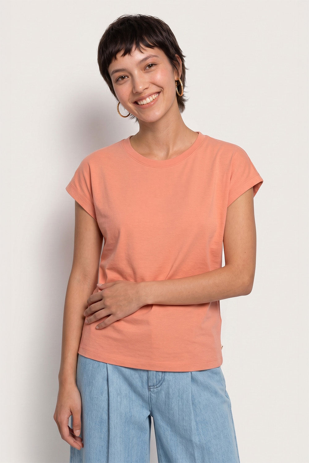 Image Oveliaa – Shirt Peach-Jersey Relaxed_1