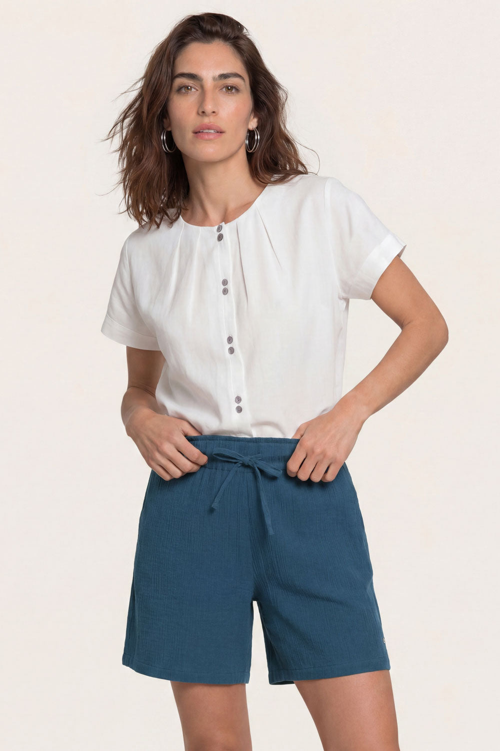 Image Zyraa – Kurze Hose aus Slub-Musselin_1