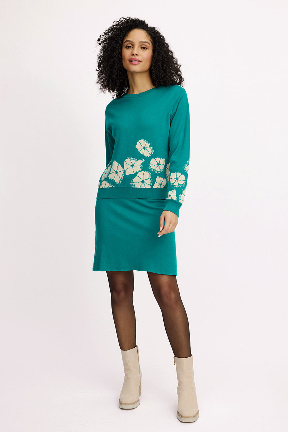 Lockerer Jaquard-Pullover