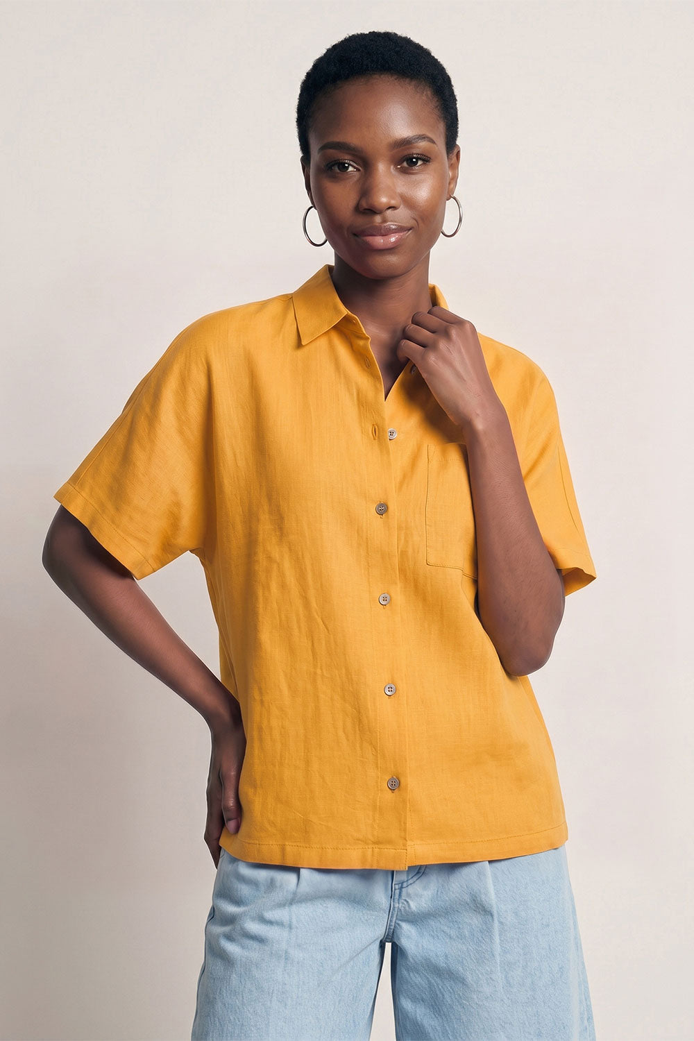 Image Manalaa – Leinenbluse mit 1/2-Arm_1