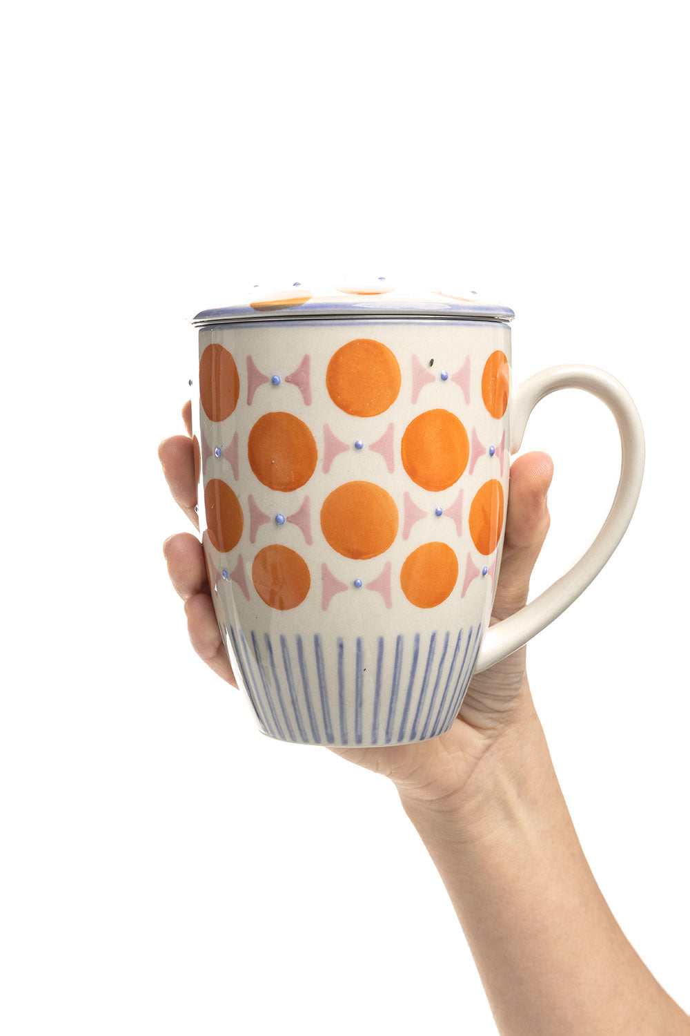 Tasse mit Teesieb RETROFLORIA