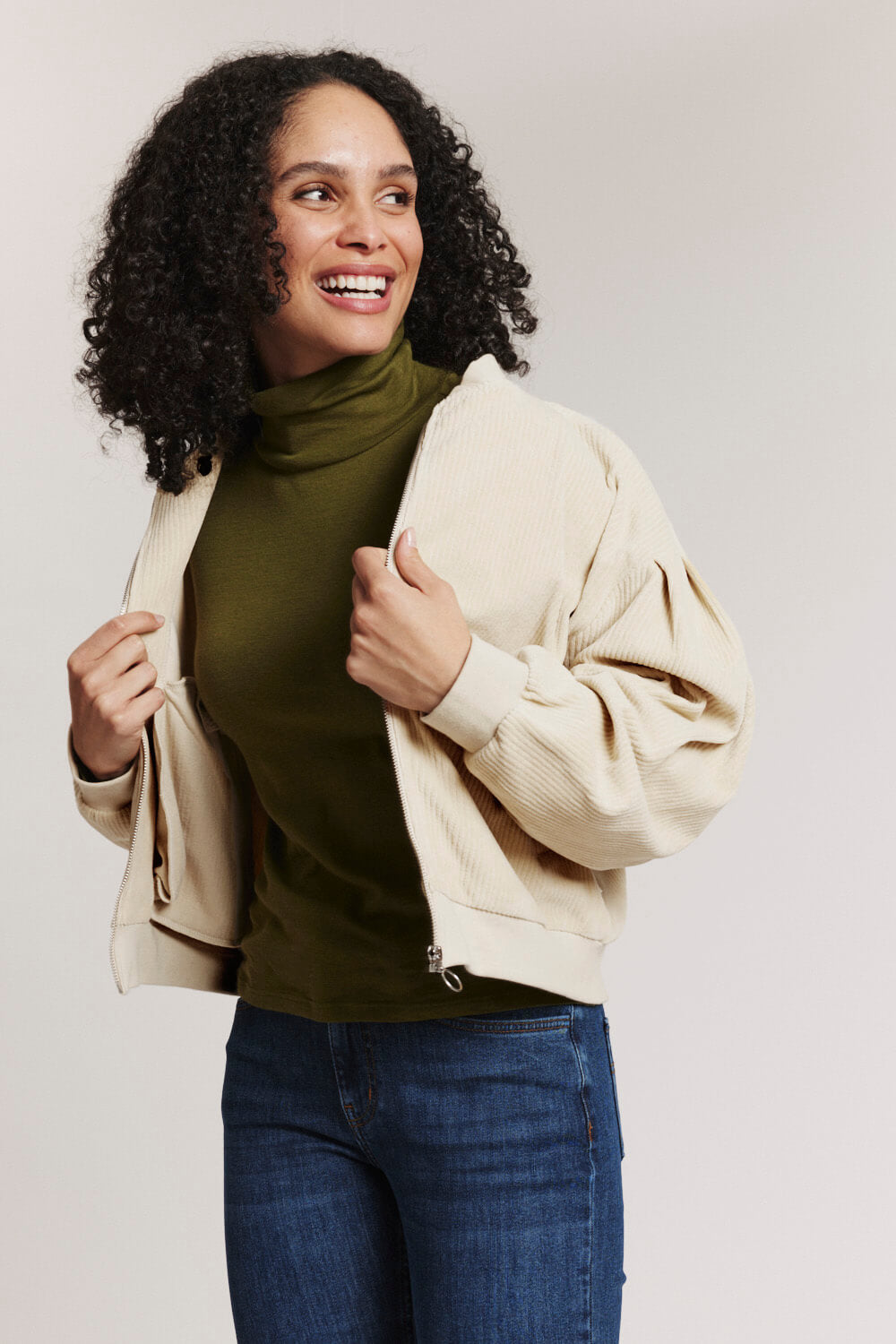 Aminaa Velour Cord Jacket – Organic Cotton