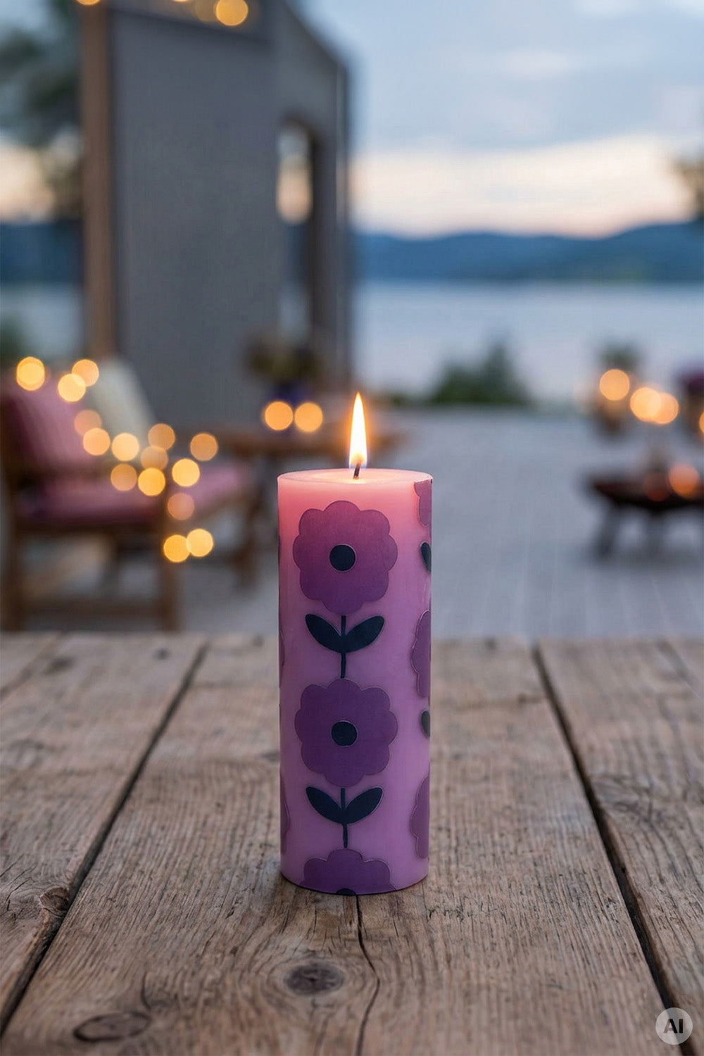 Pillar Candle GLUMI FLOWER