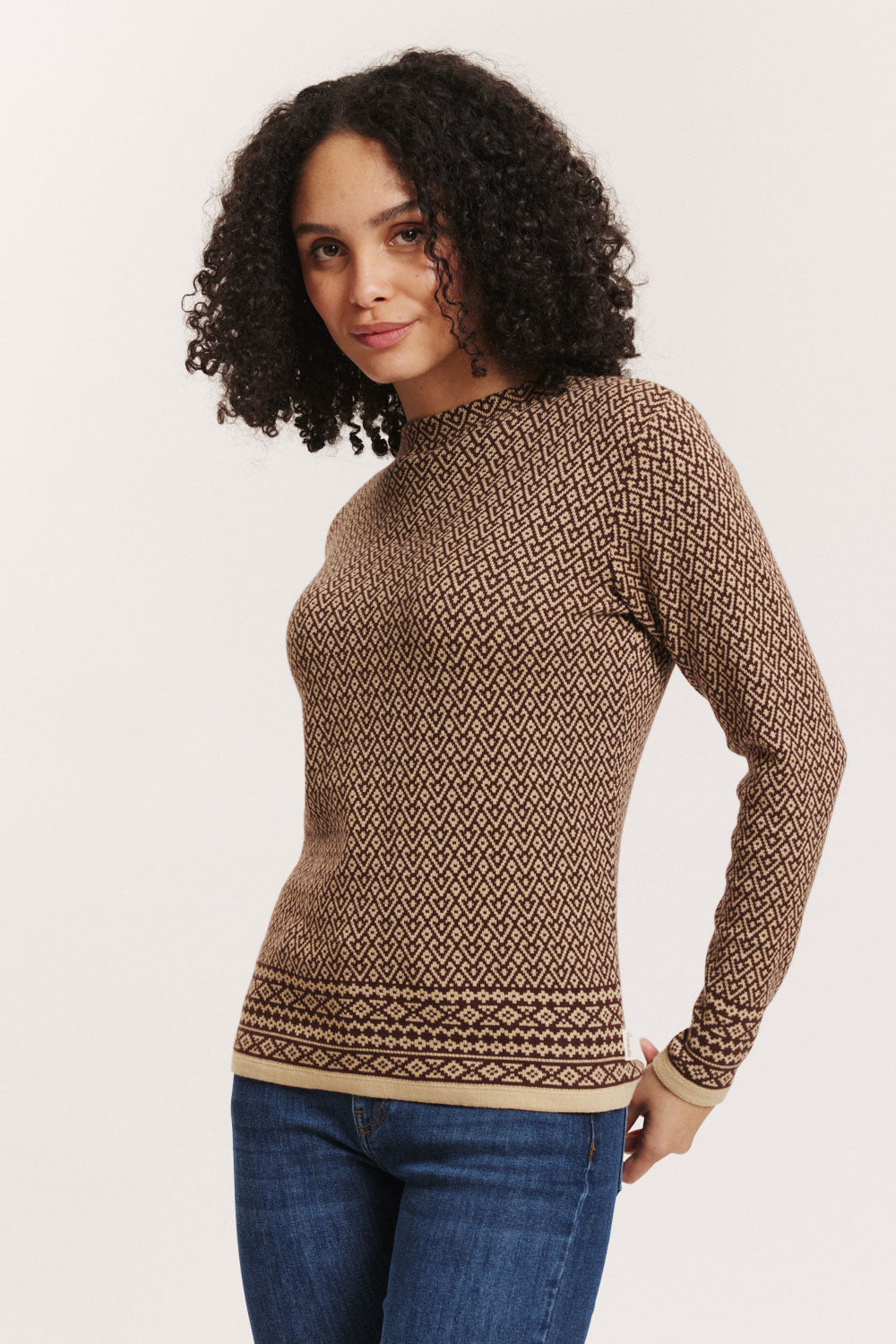 Strick-Pullover Lieen aus Biobaumwolle