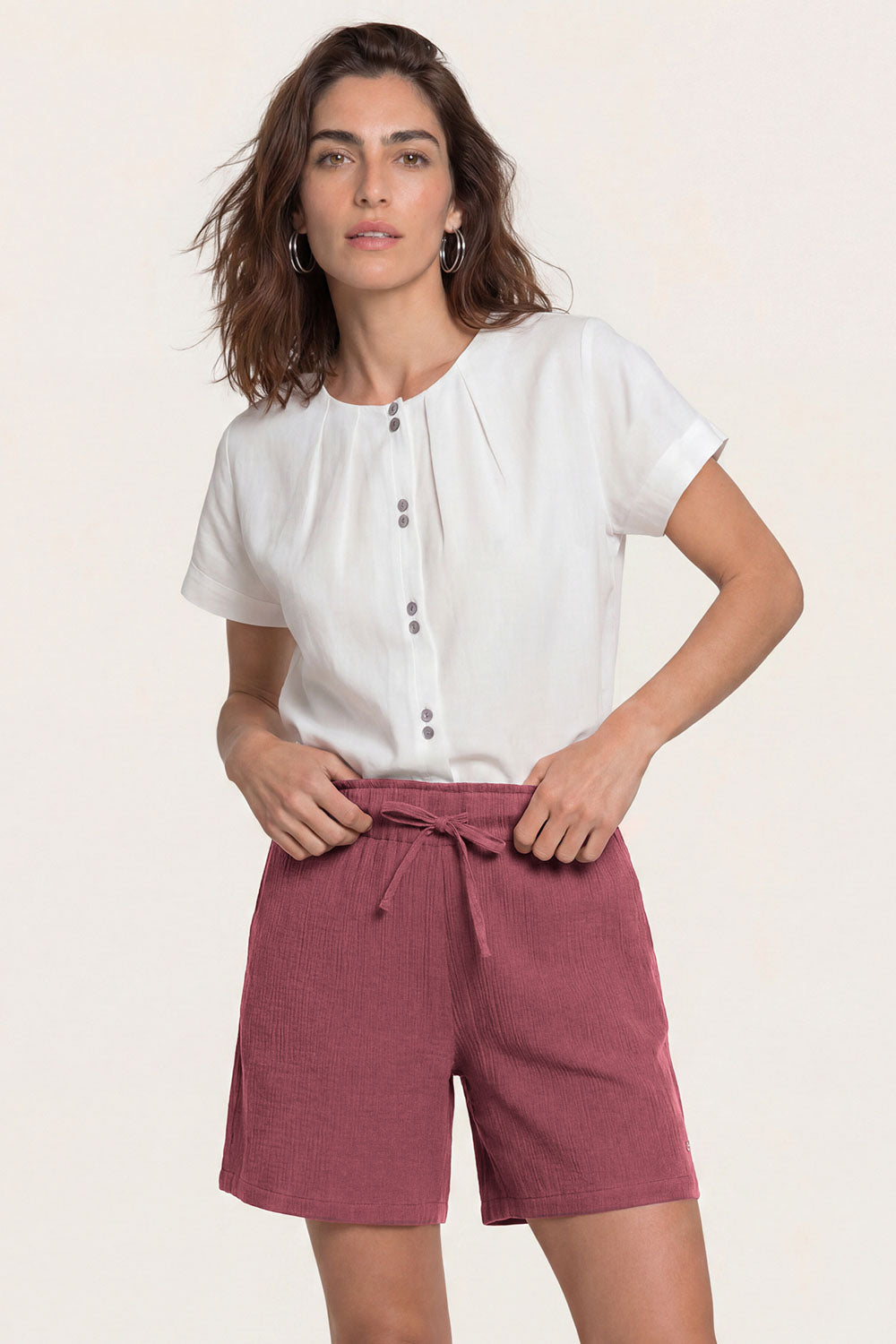 Image Zyraa – Kurze Hose aus Slub-Musselin_1