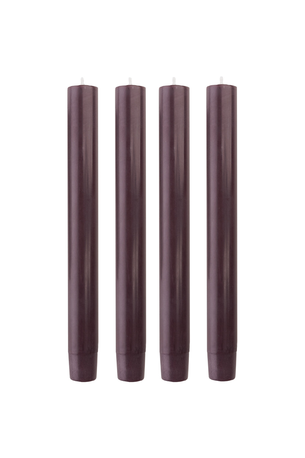 Taper Candles GLUMI wine red Set of 4