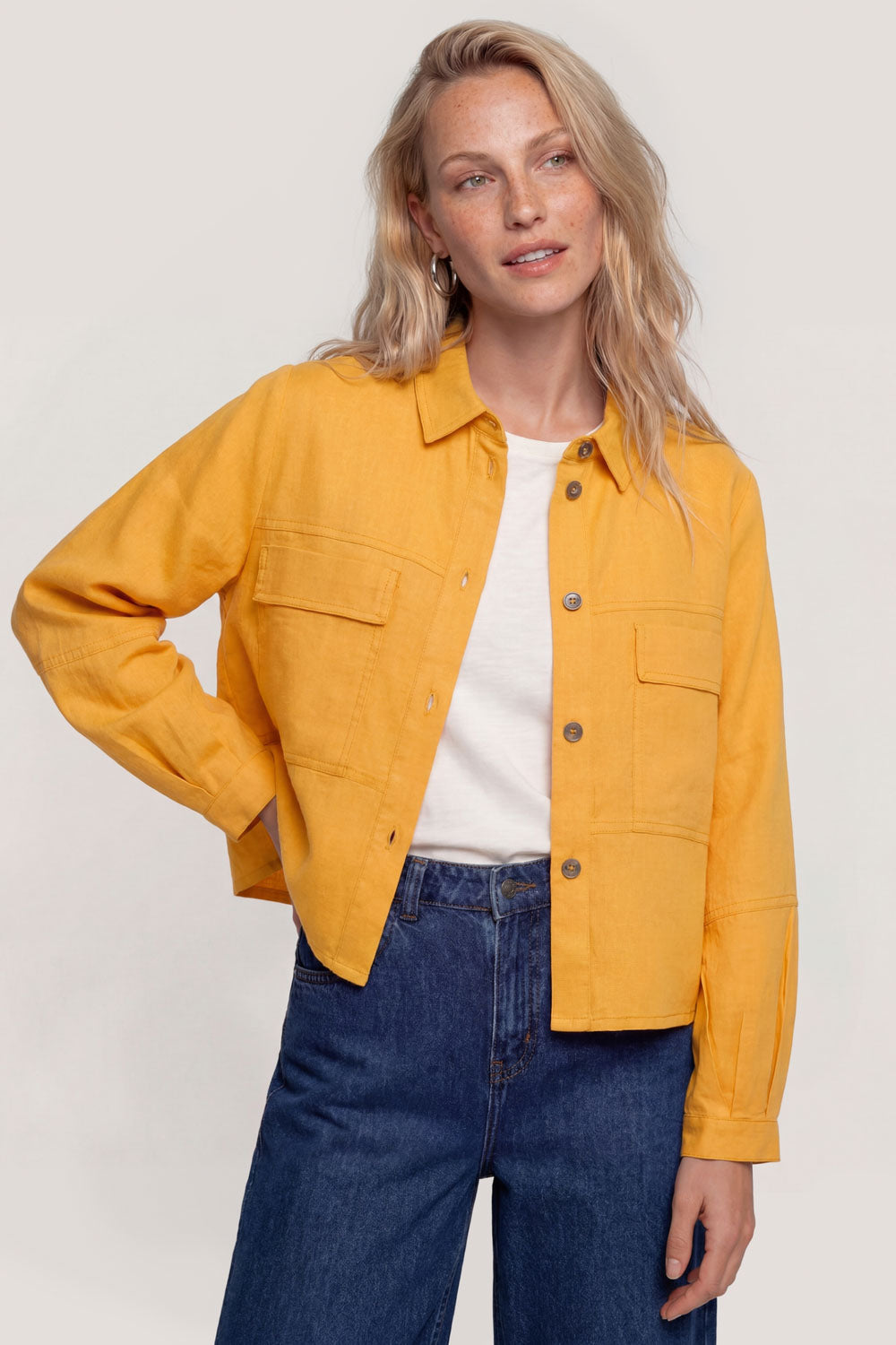 Image Ravinaa – Leinen-Hemdjacke Boxy Fit_1