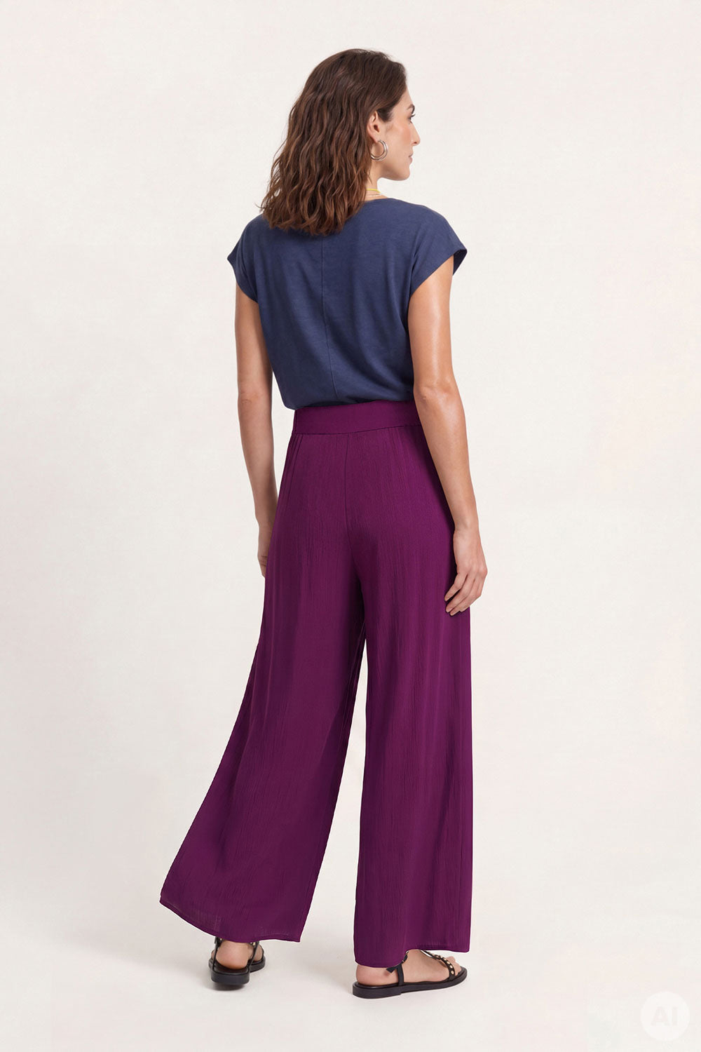 Image Paulaa – Weite Hose Crinkle-Viskose_2