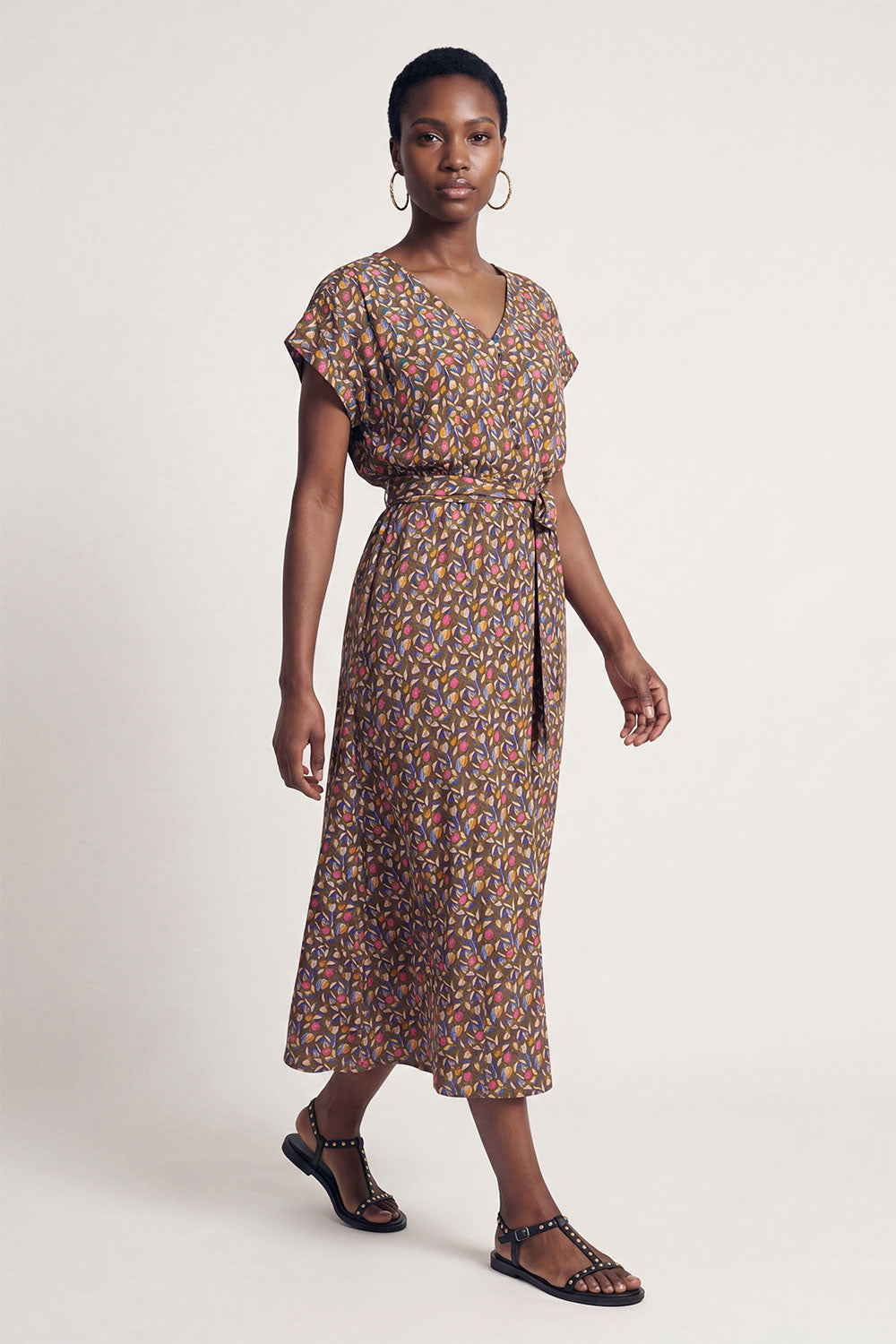 Image Oleaa – Maxikleid Crinkle-Viskose_1
