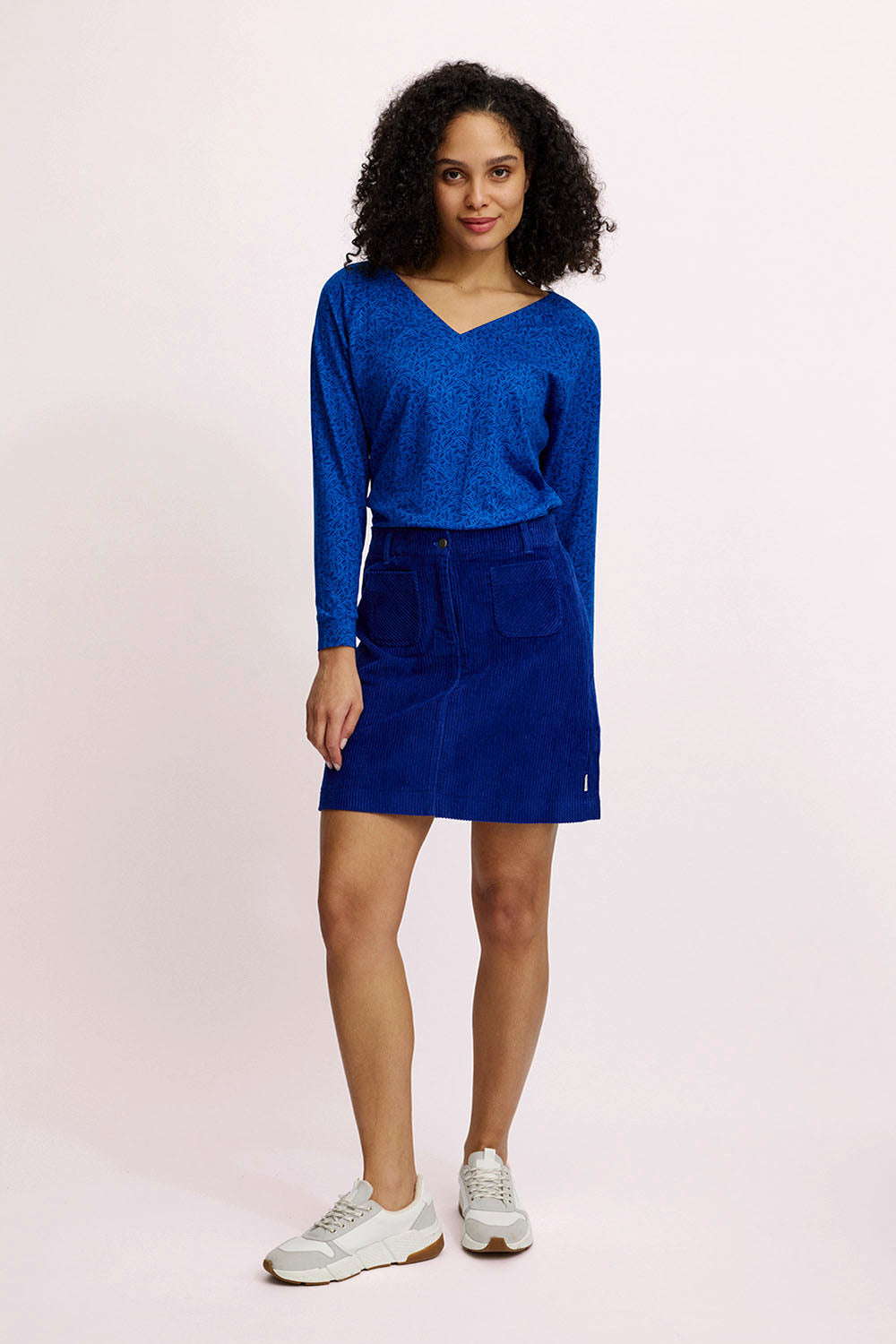 Corduroy mini skirt