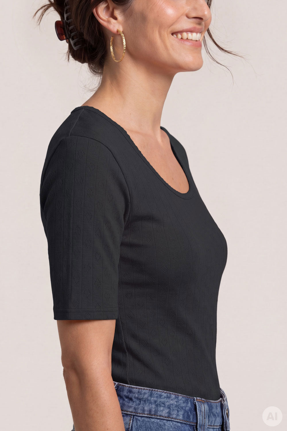 Image Camilaa – Shirt Ajour-Jersey-Rib_3