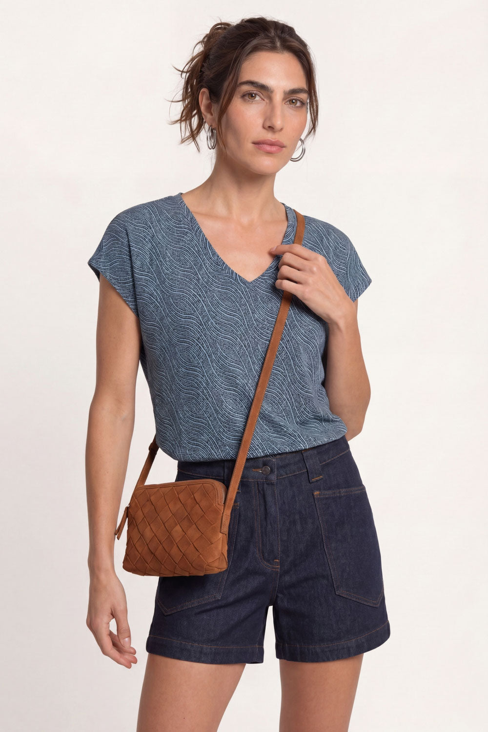 Image Elinn – Stretch-Jersey-Shirt V-Neck_1