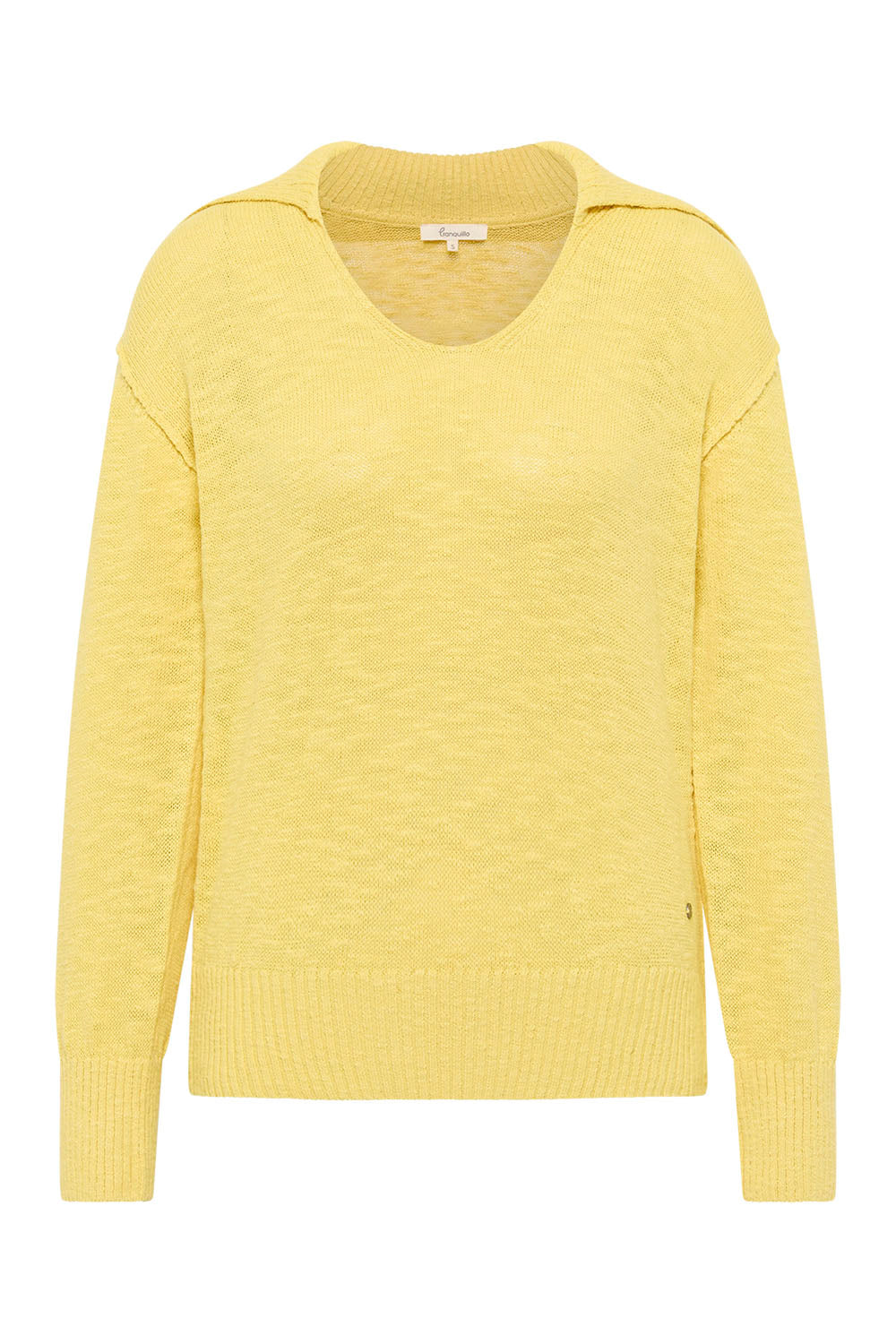 Image Rhevaa – Pullover Slub-Strick V-Neck_4