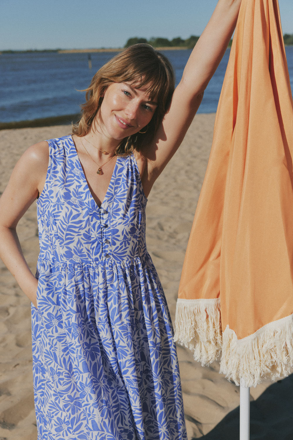 Tamikaa – Voile-Kleid Boho Stickerei