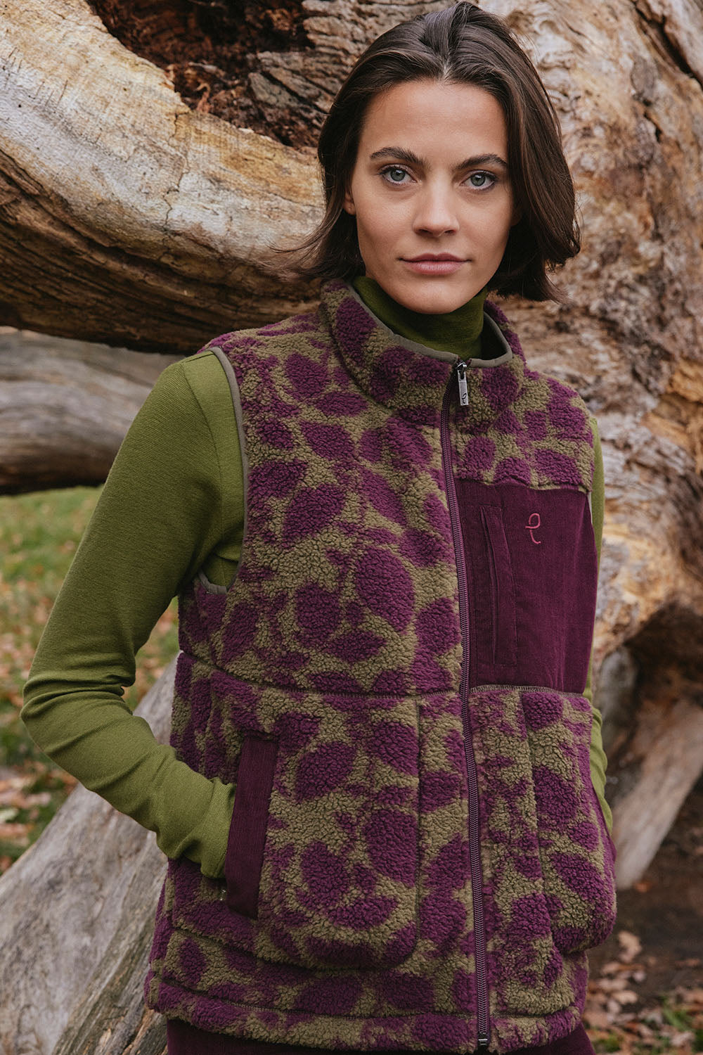 Galaa teddy fleece vest 