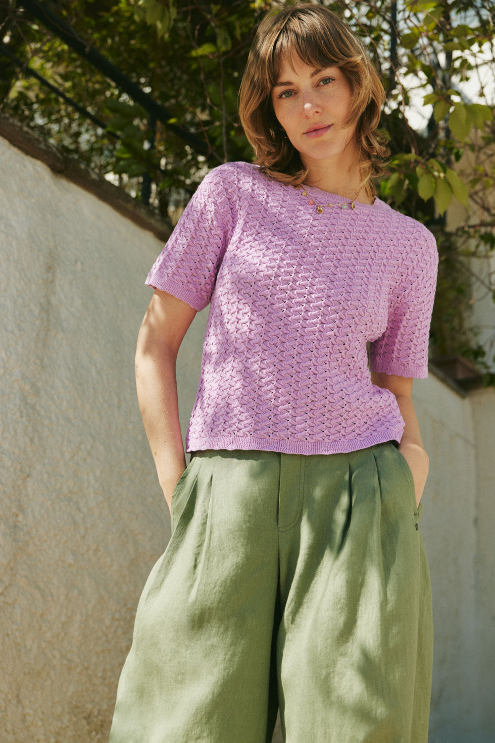 Lunethh – Ajour-Pullover Bio-Baumwolle