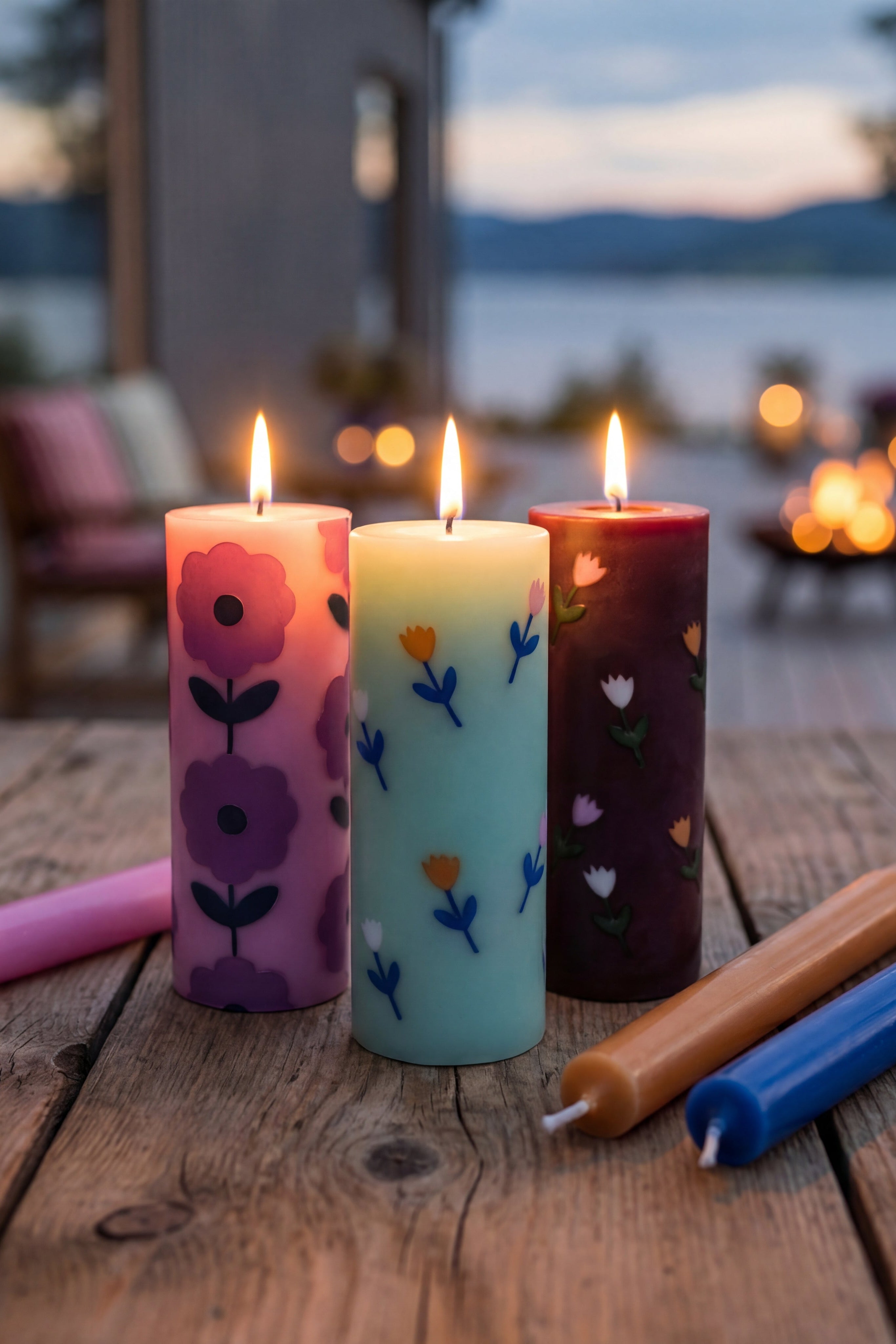 Pillar Candle GLUMI FLOWER