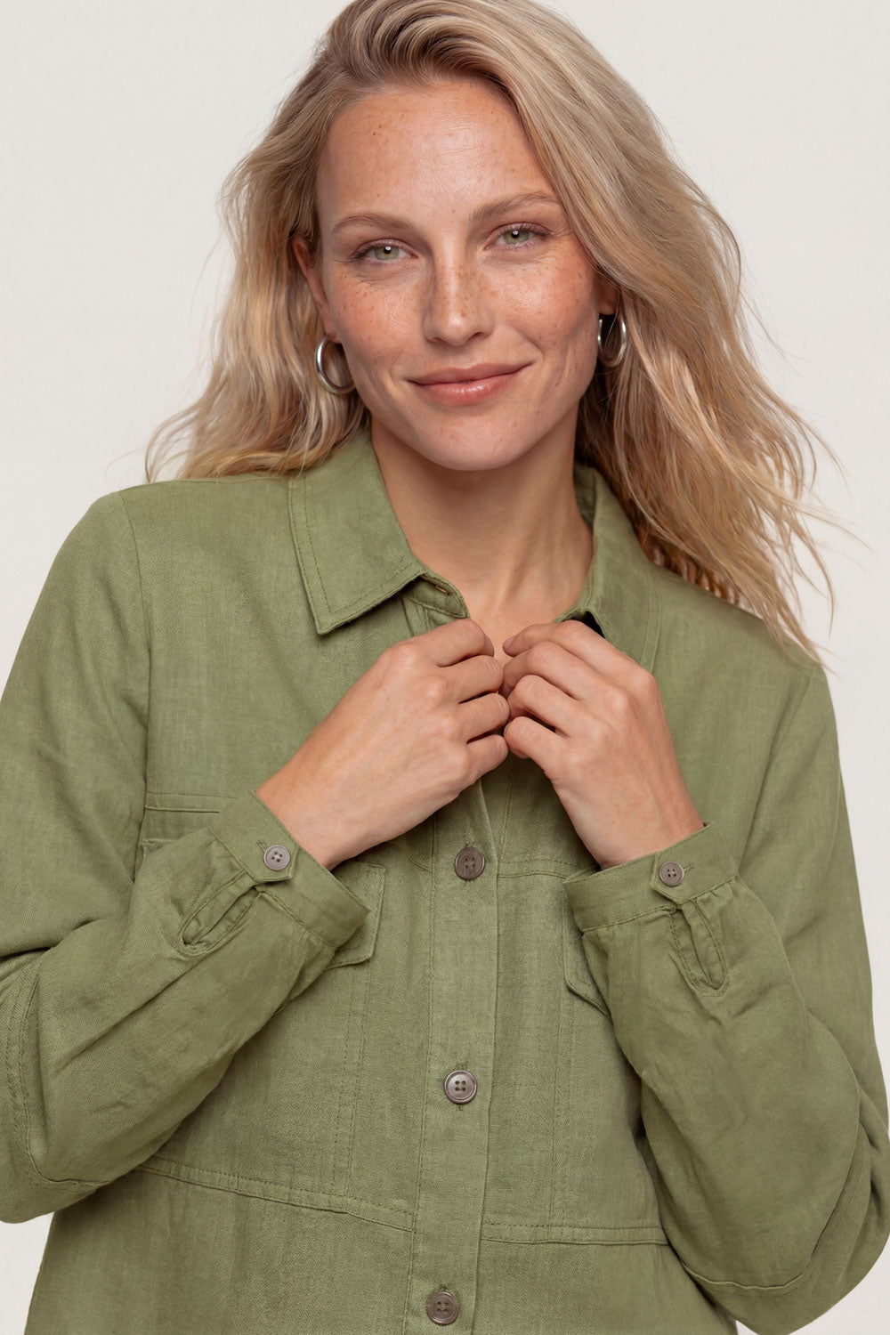 Image Ravinaa – Leinen-Hemdjacke Boxy Fit_3