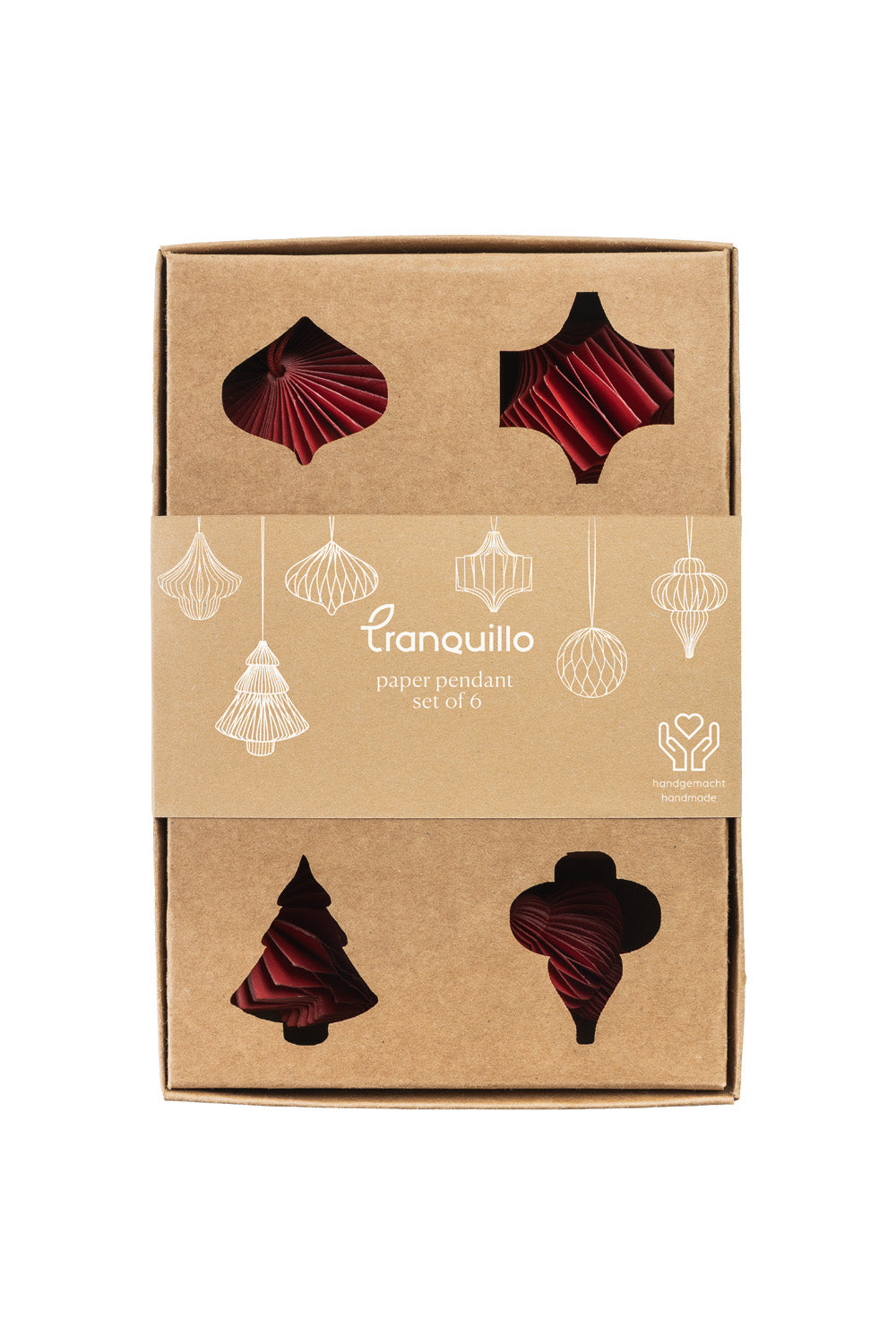 Papieranhänger RED PAPERA 6er-Set