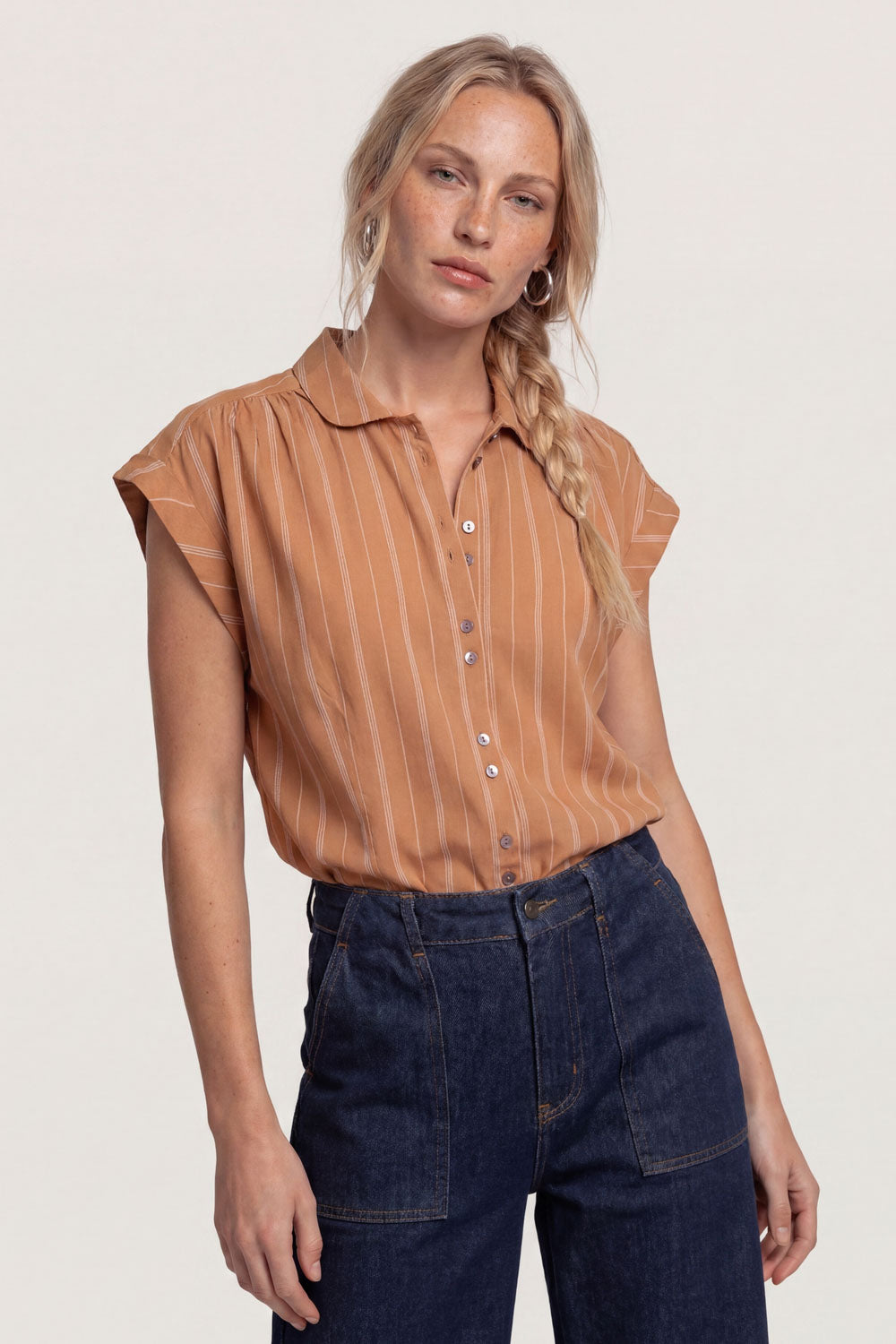 Image Eddaa – Popeline-Bluse Bubikragen_1