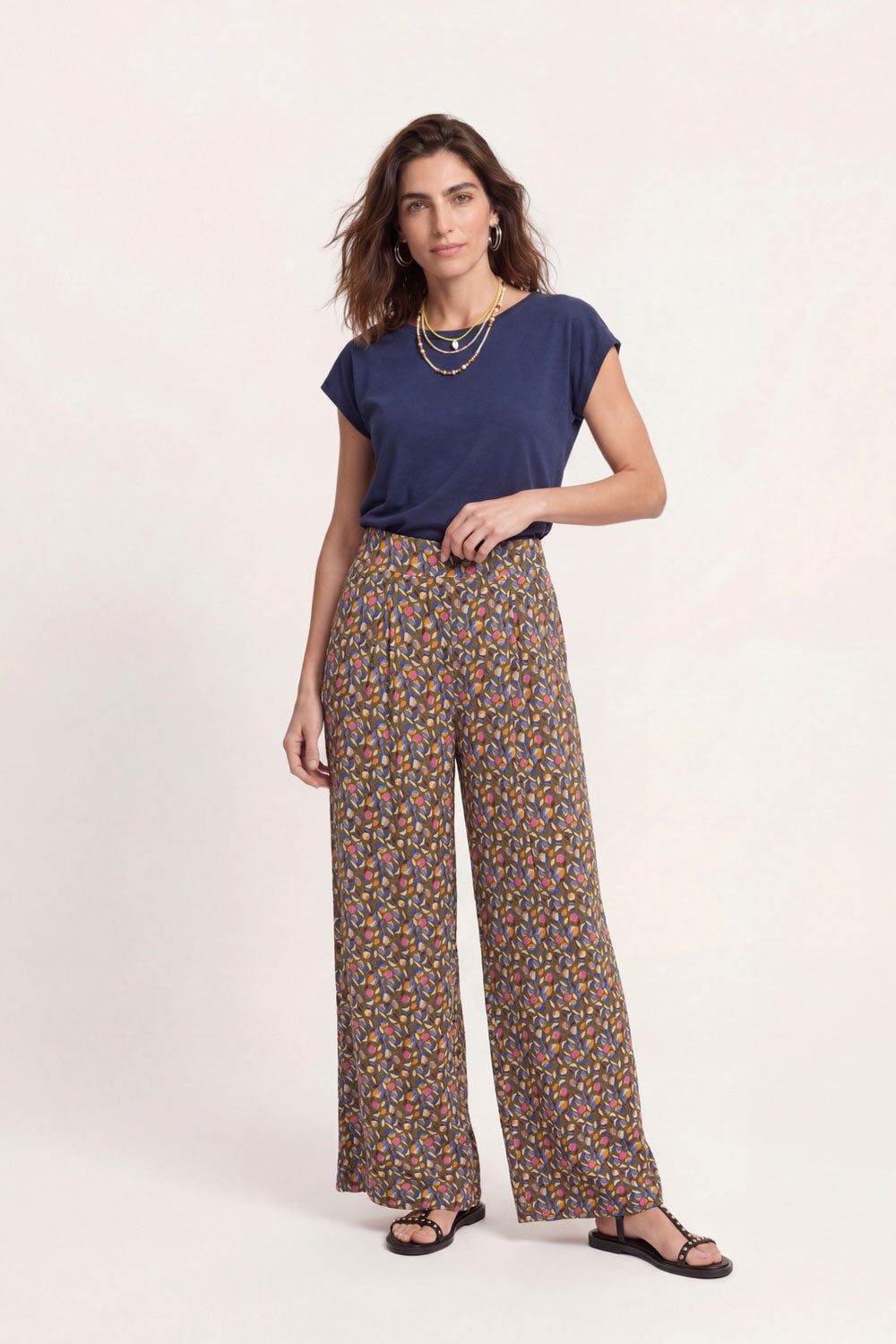 Image Paulaa – Weite Hose Crinkle-Viskose_1