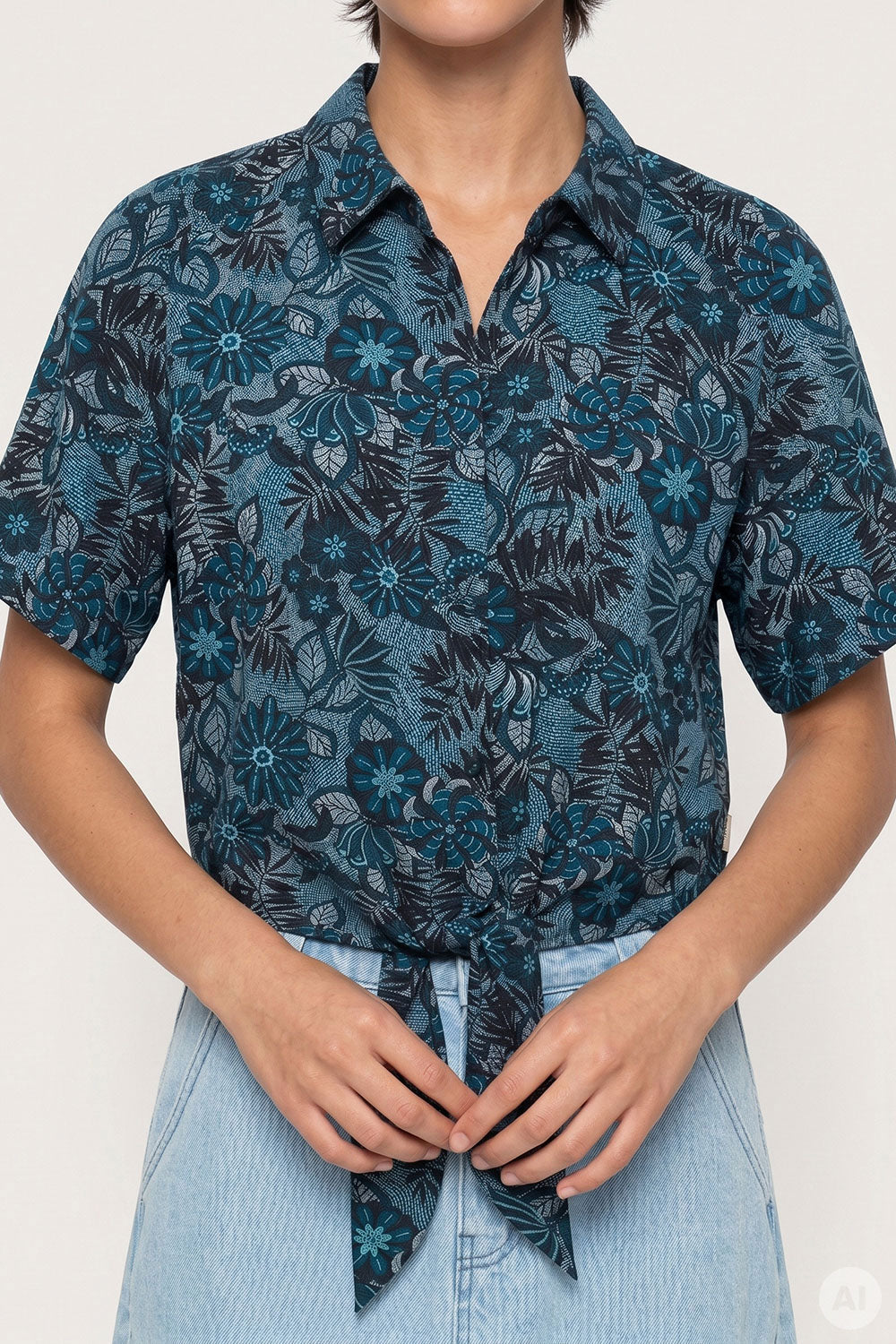 Image Malii – Shirt Knoten-Detail EcoVero_3