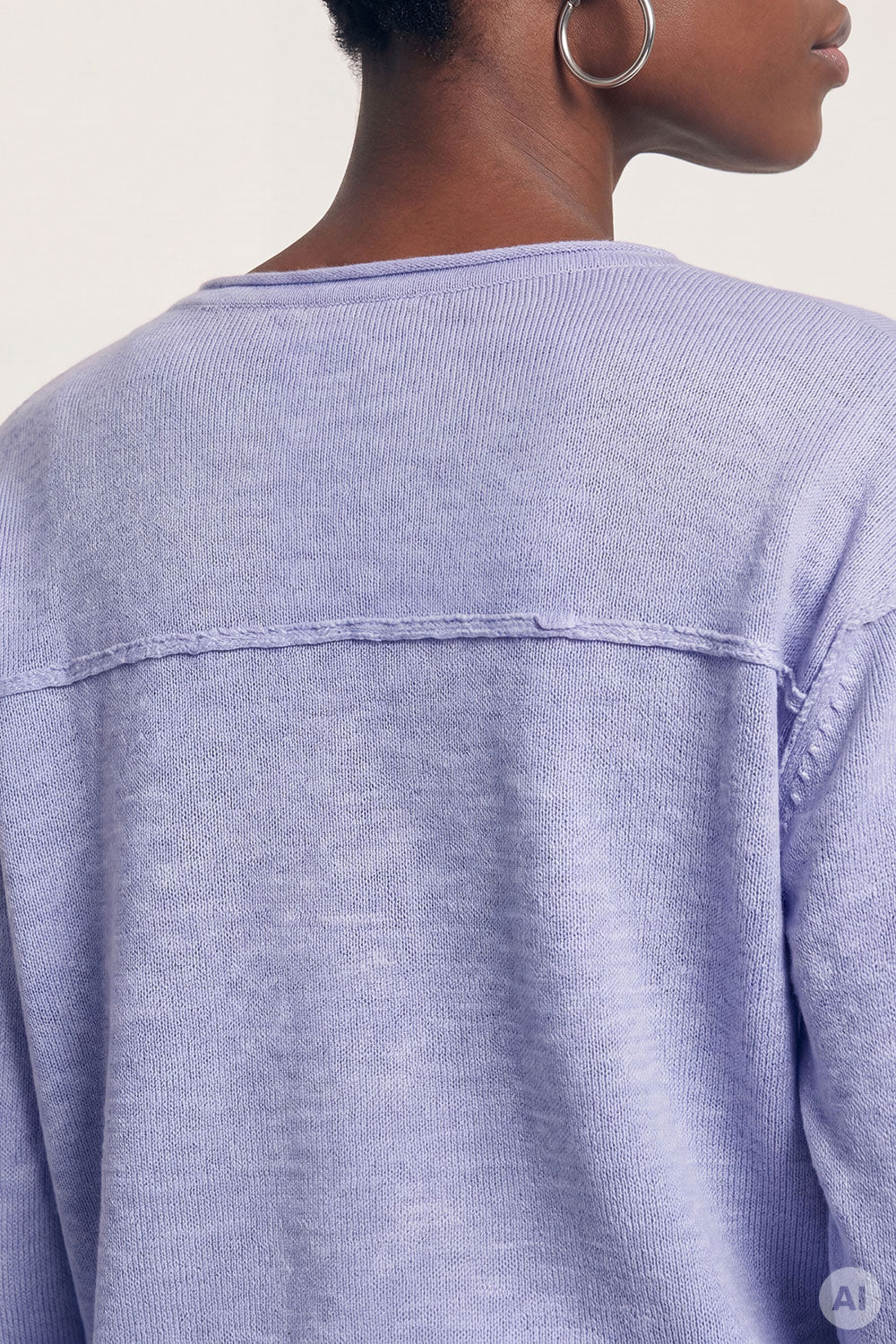 Image Rhevaa – Pullover Slub-Strick V-Neck_3