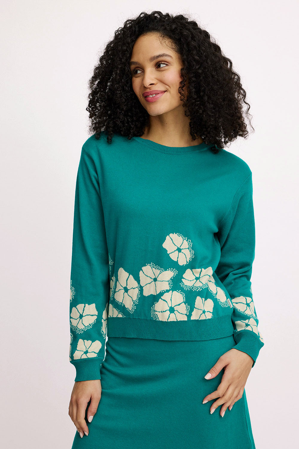 Lockerer Jaquard-Pullover