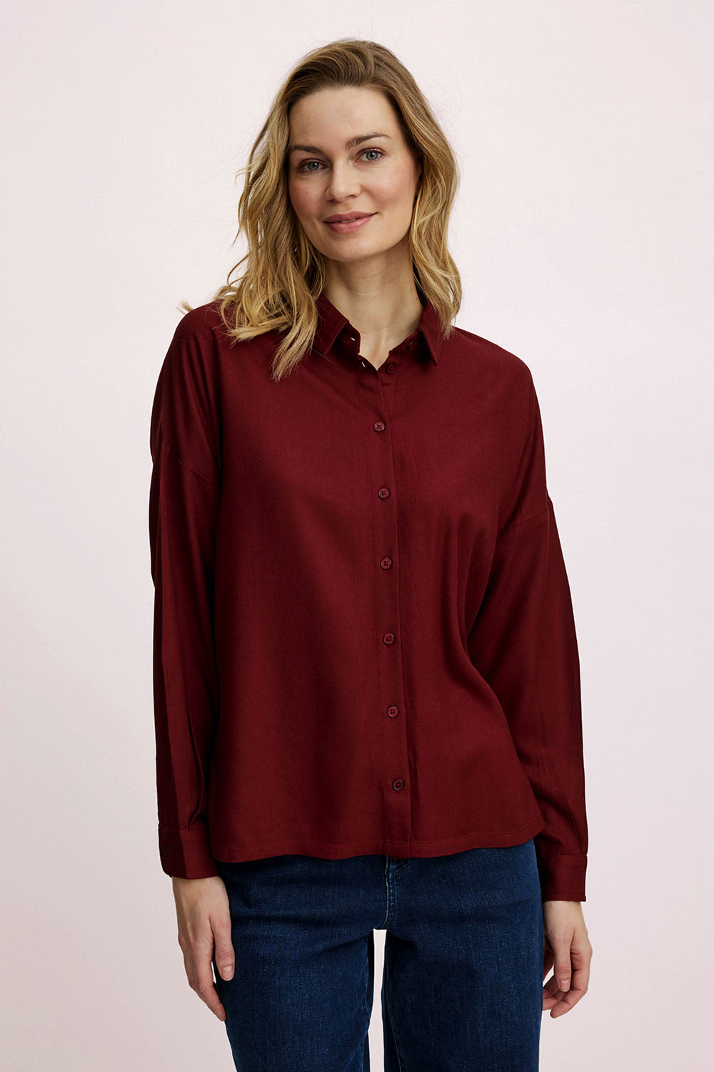 Oversize-Bluse aus EcoVero™ Viskose
