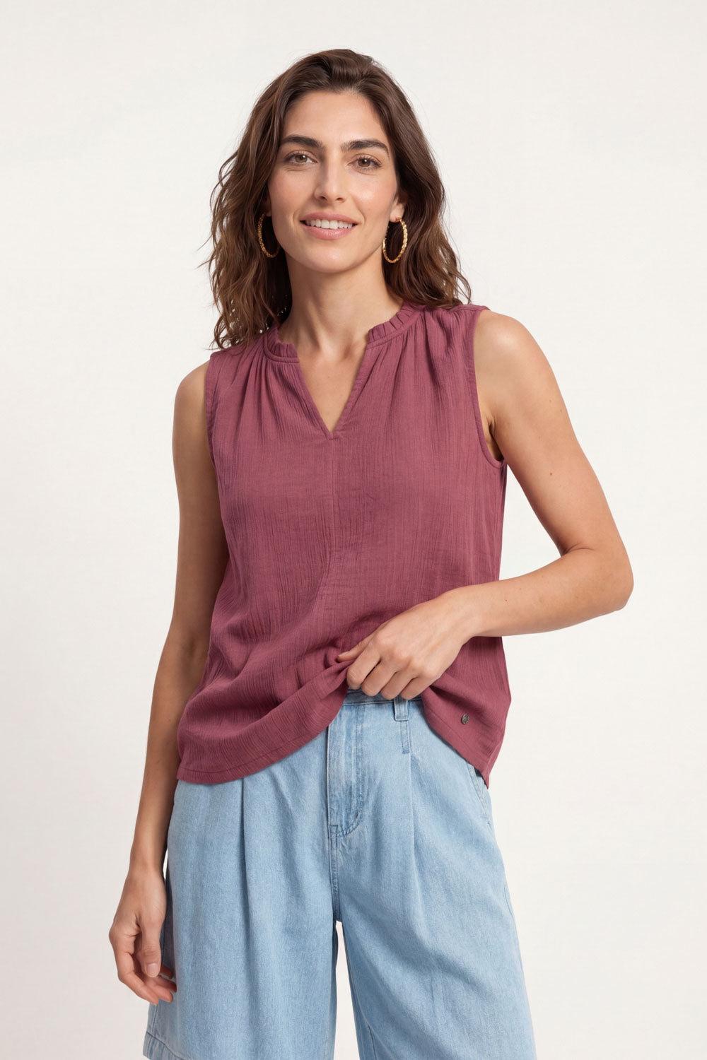 Image Lauraa – Musselin-Top Rüschen_1