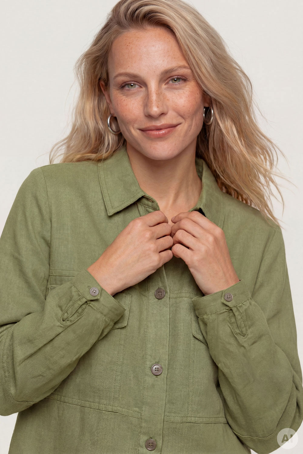 Image Ravinaa – Leinen-Hemdjacke Boxy Fit_3