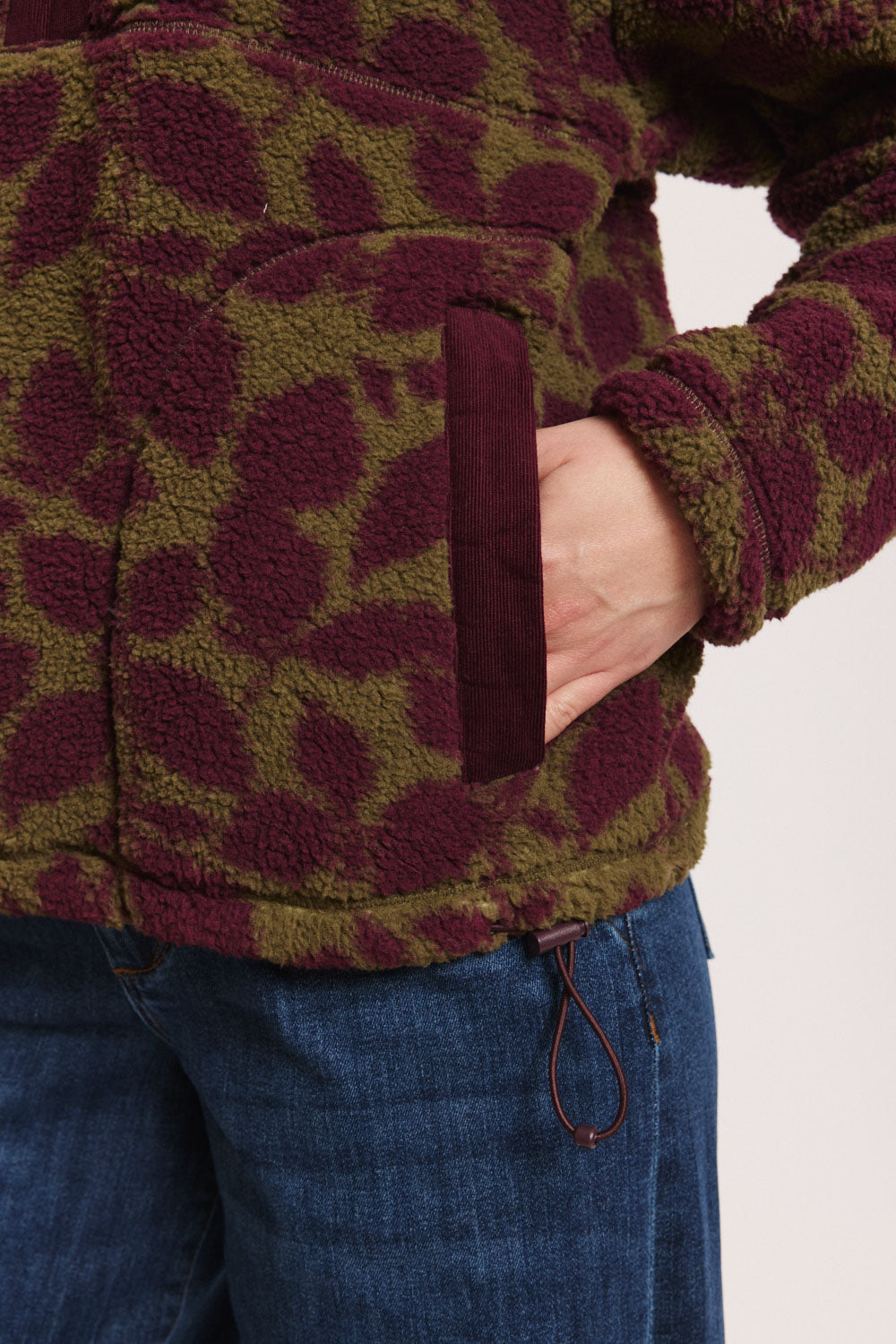 Fleece-Schlupfjacke Jorgaa  mit recyceltem Polyester