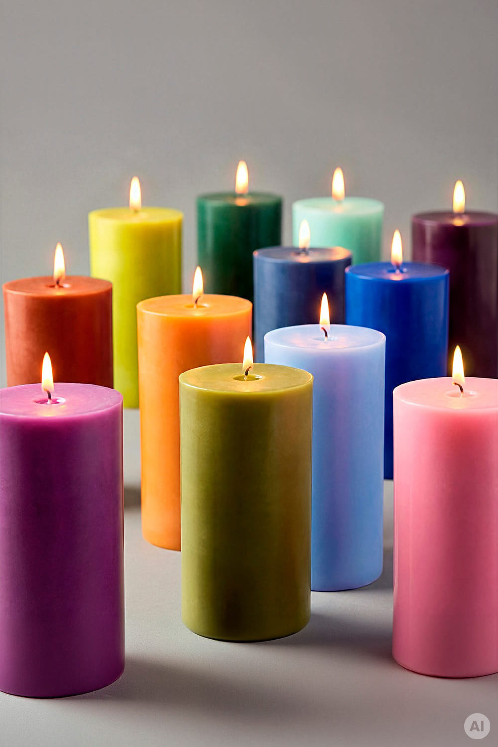 Pillar Candle GLUMI grass